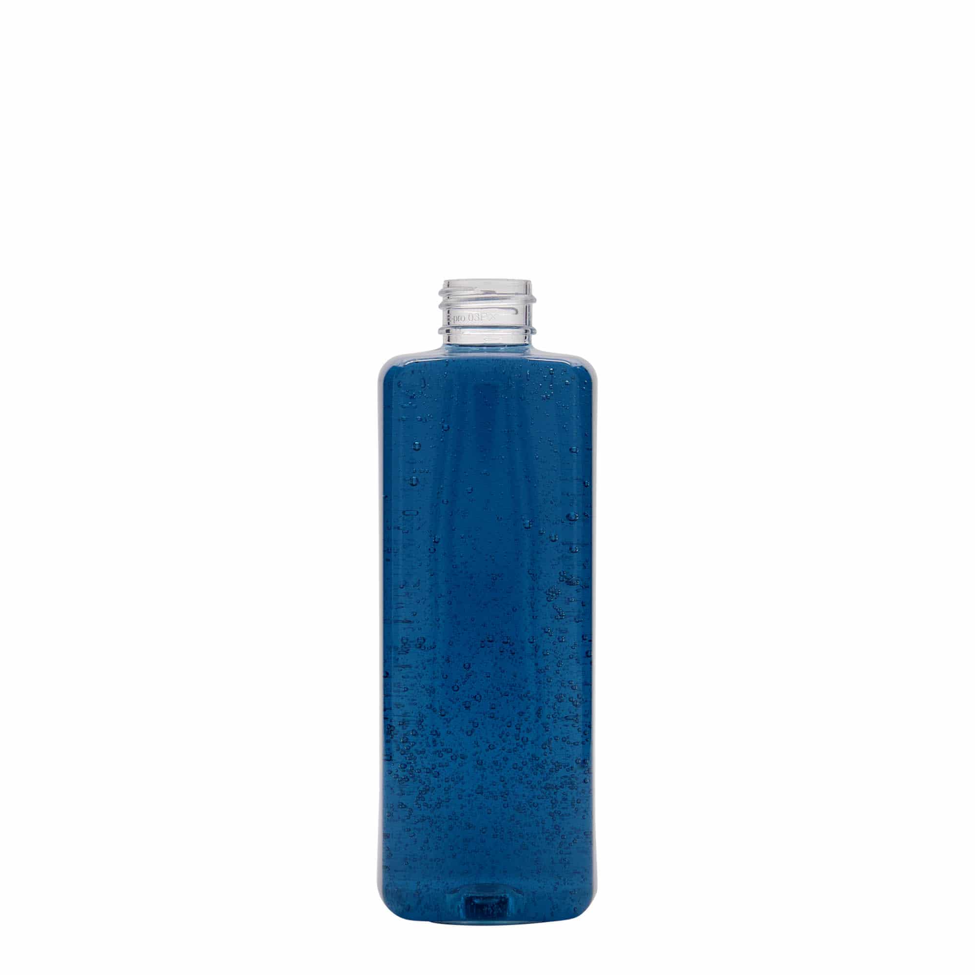 Bouteille en PET 300 ml 'Karl', carrée, plastique, bouchage: GPI 24/410