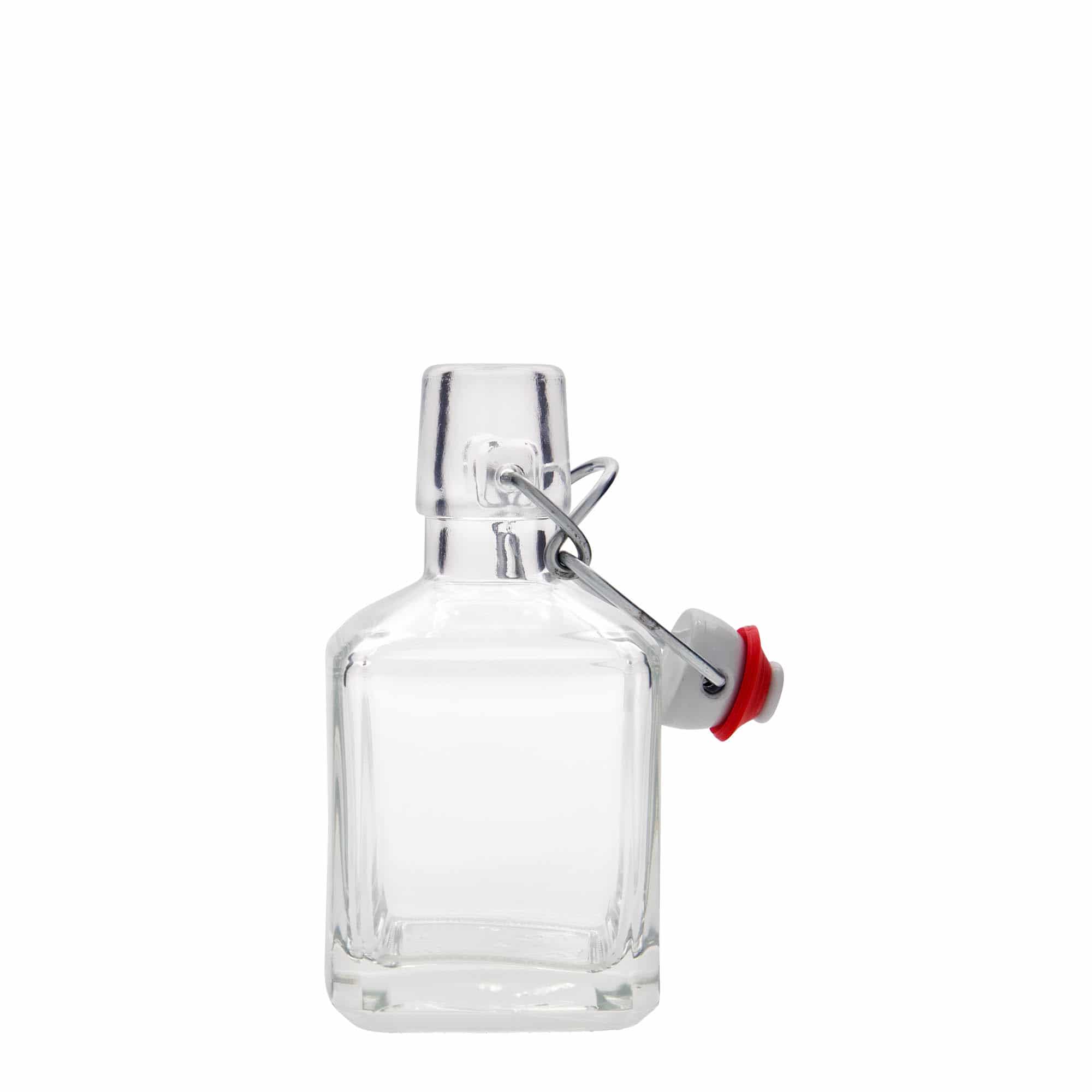 Bouteille en verre 200 ml 'Kubica', carrée, bouchage: bouchon mécanique