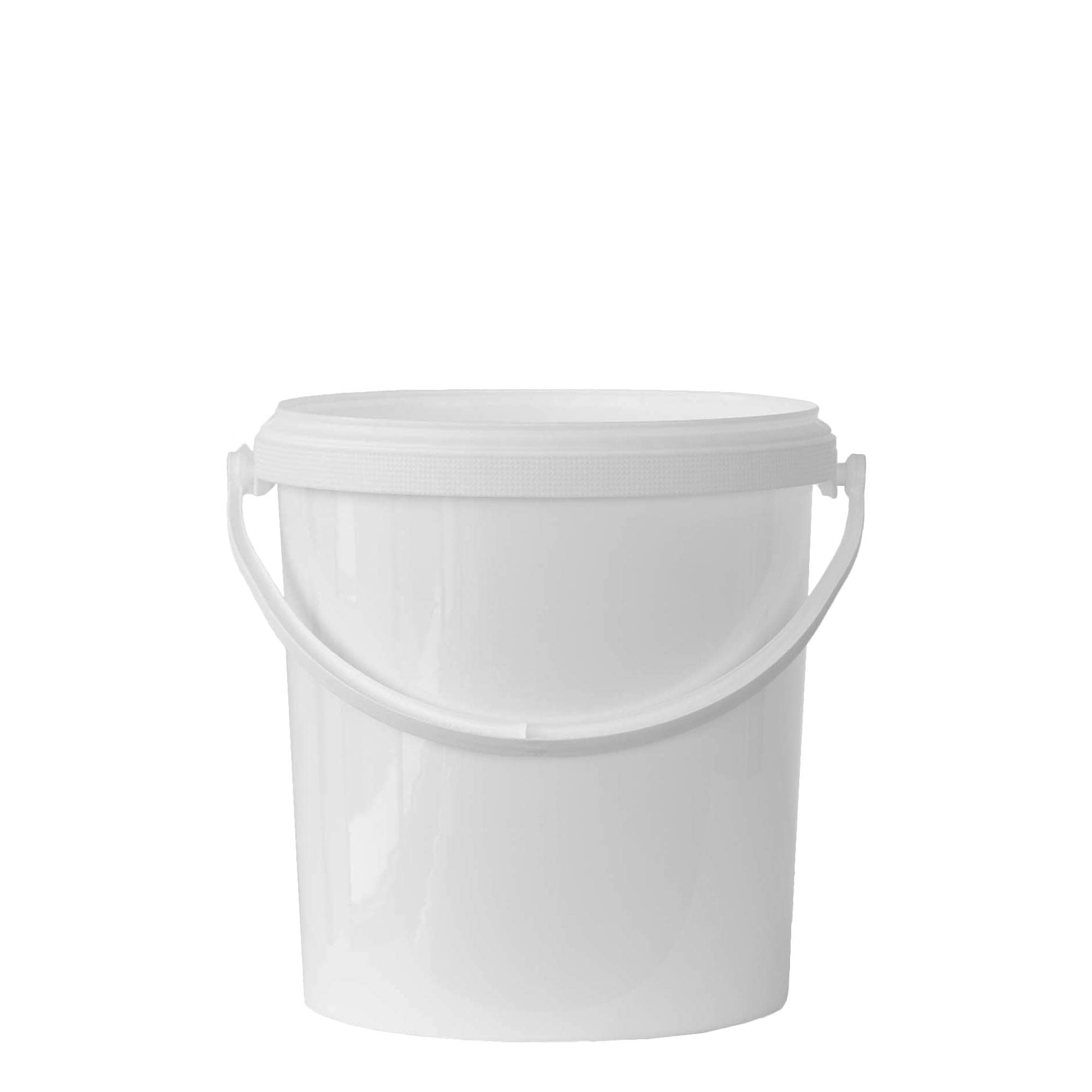 Seau 6 l, plastique PP, blanc