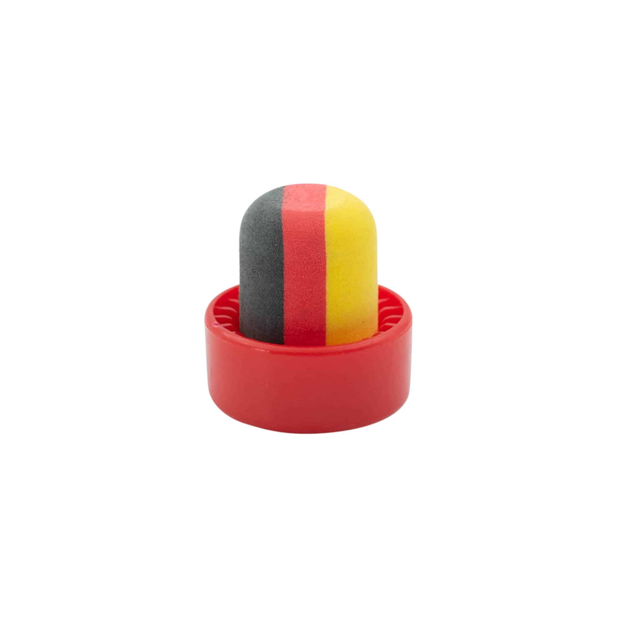 Bouchon à poignée 19 mm 'Allemagne', plastique, multicolore, pour bouchage: bouchon