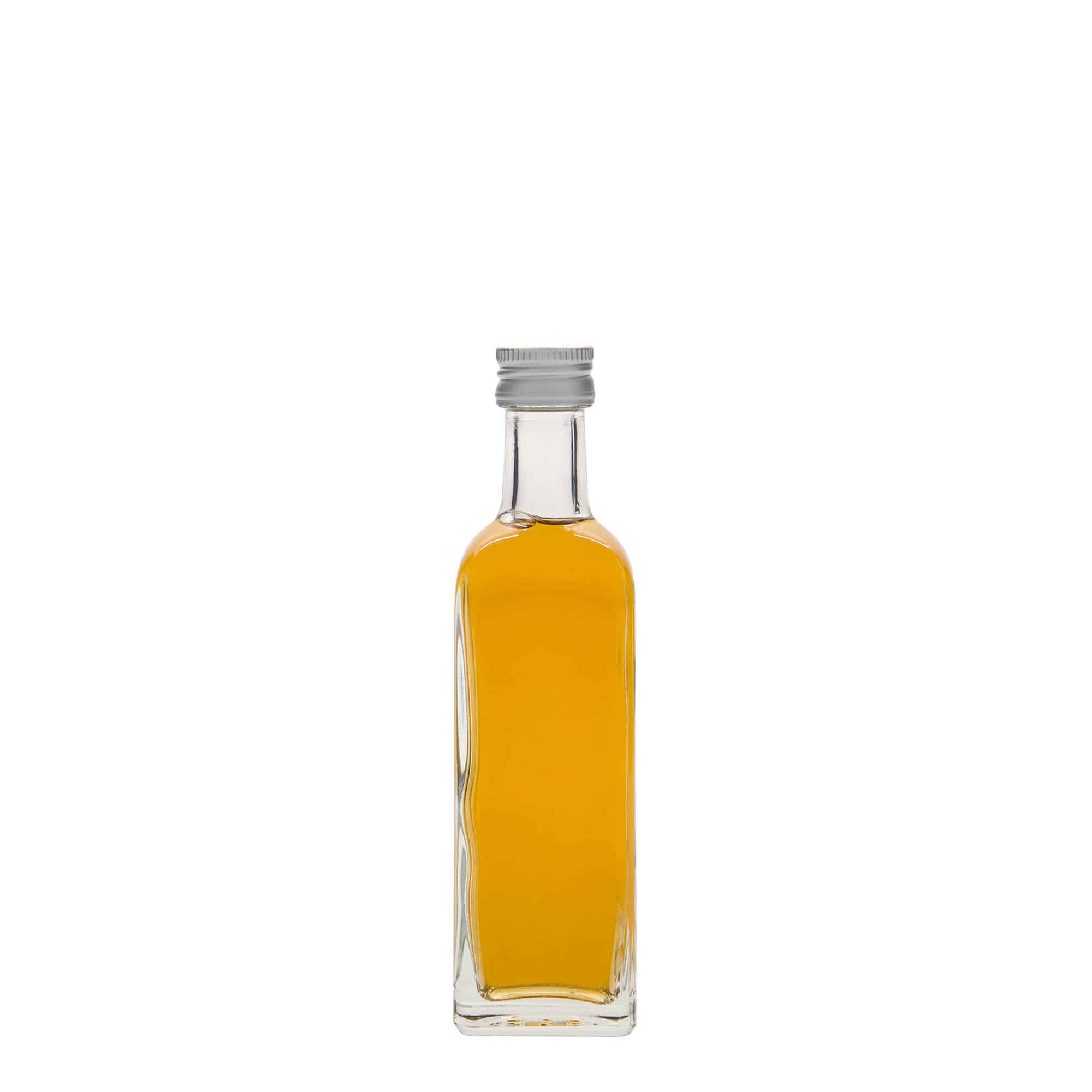 Bouteille en verre 60 ml 'Marasca', carrée, bouchage: PP 18