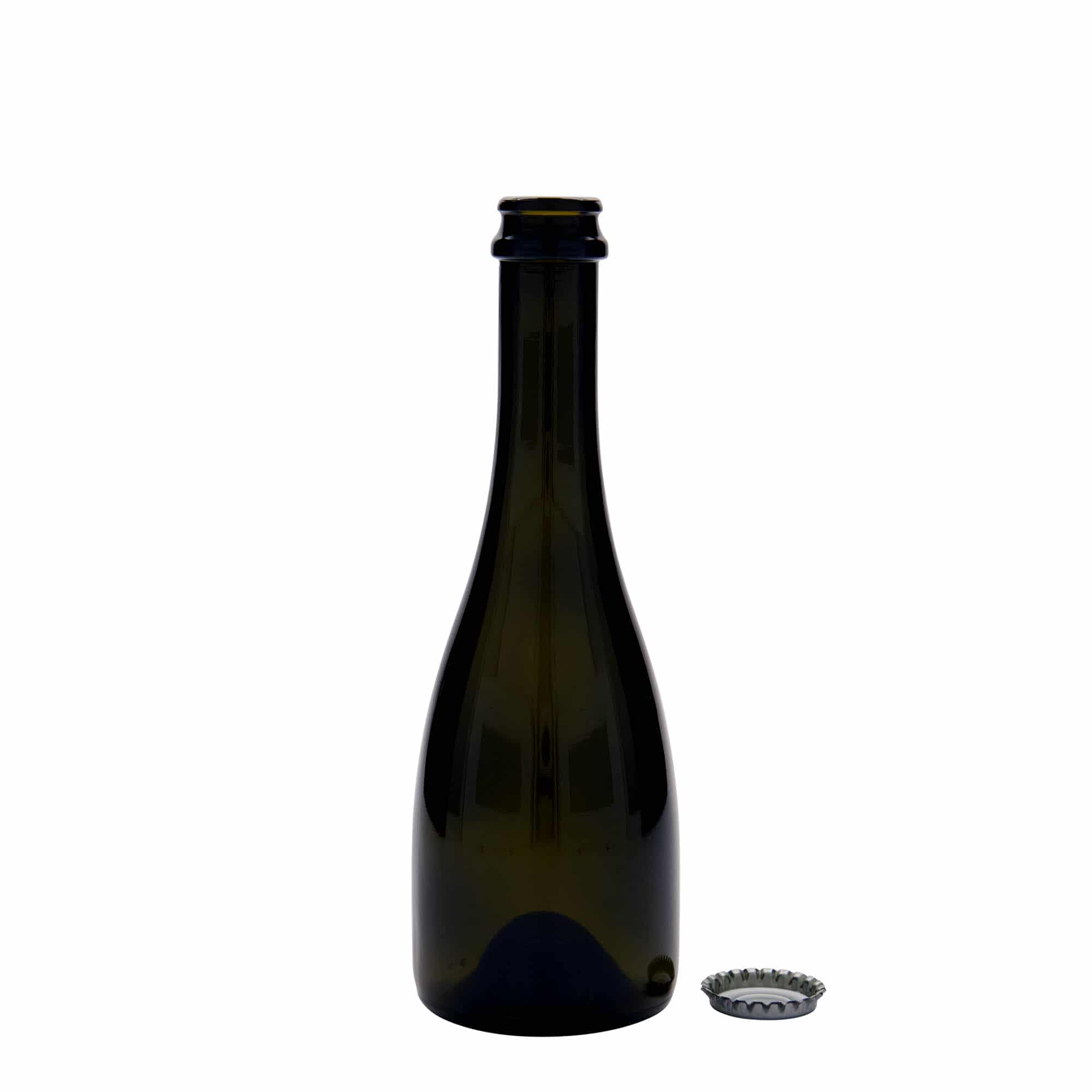 Bouteille de bière / de Champagne 330 ml 'Tosca', verre, vert antique, bouchage: capsules couronnes