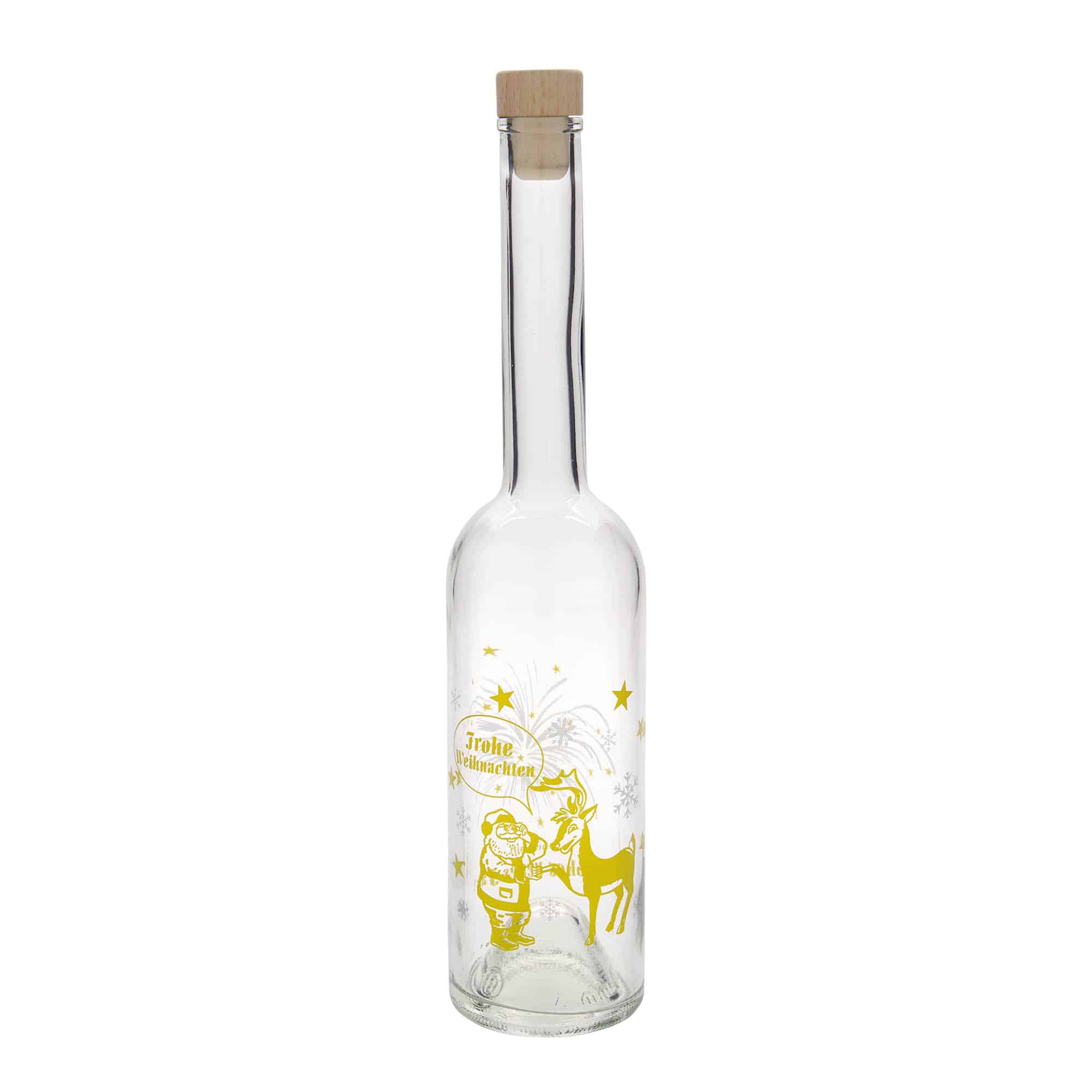 Bouteille en verre 500 ml 'Opera', motif : feu d’artifice, bouchage: bouchon