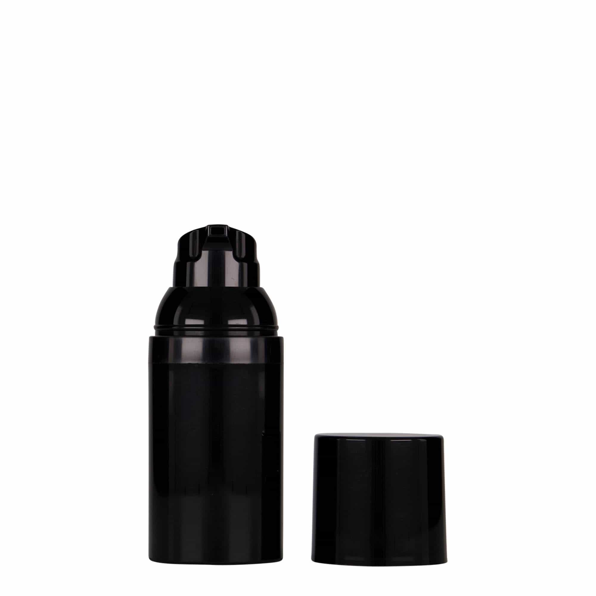 Flacon airless 30 ml 'Mezzo', plastique PP, noir