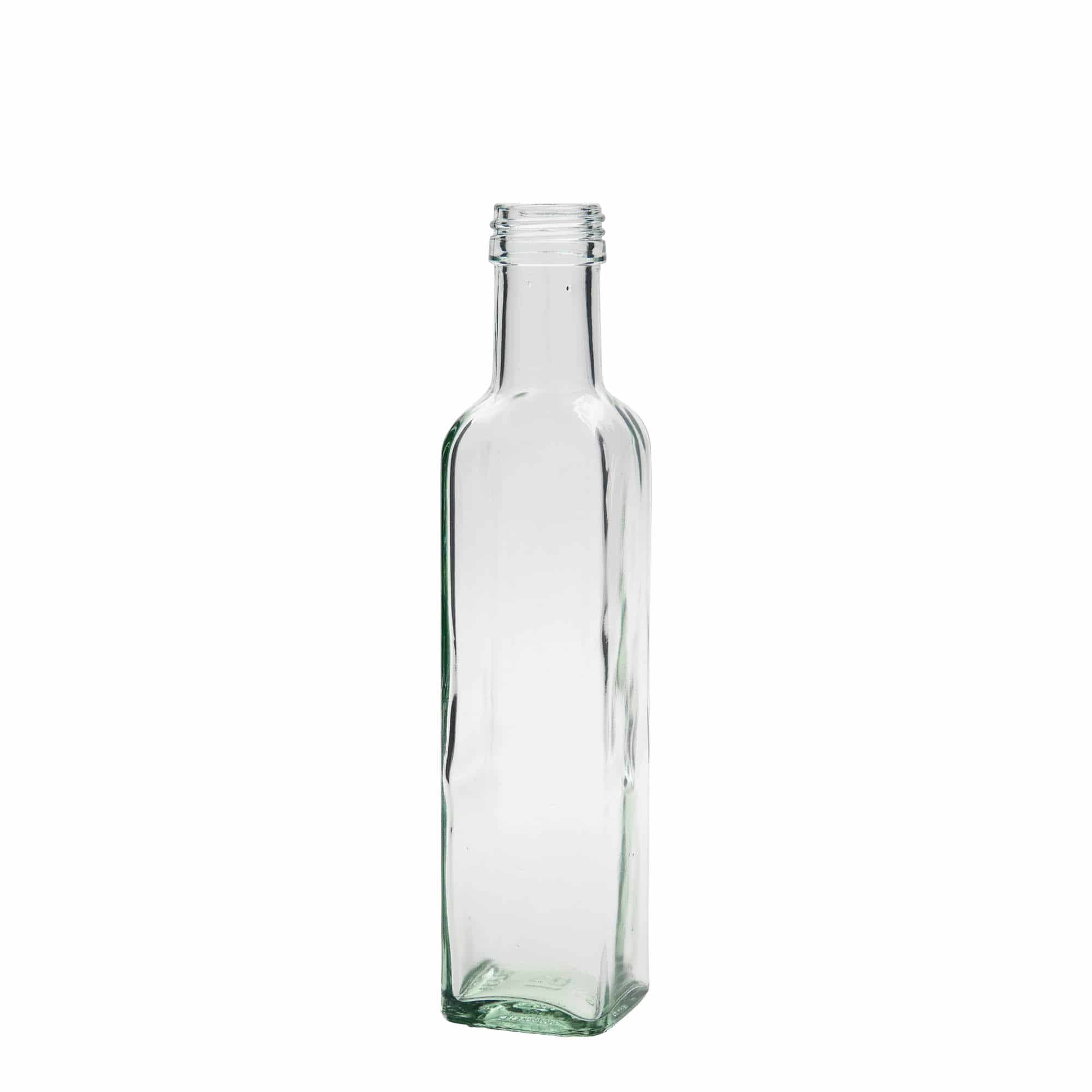 Bouteille en verre 250 ml 'Marasca', carrée, bouchage: PP 31,5