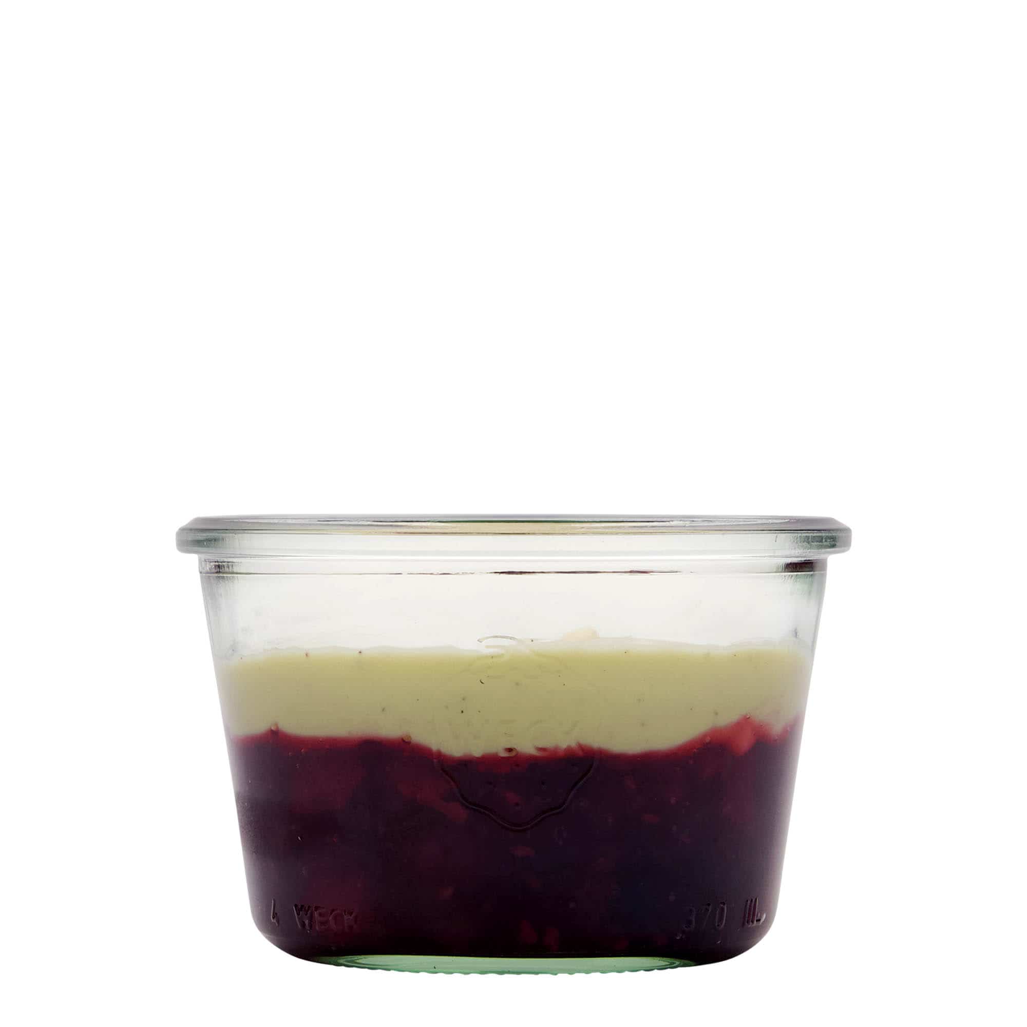 Verrine WECK 370 ml, bouchage: bords arrondis