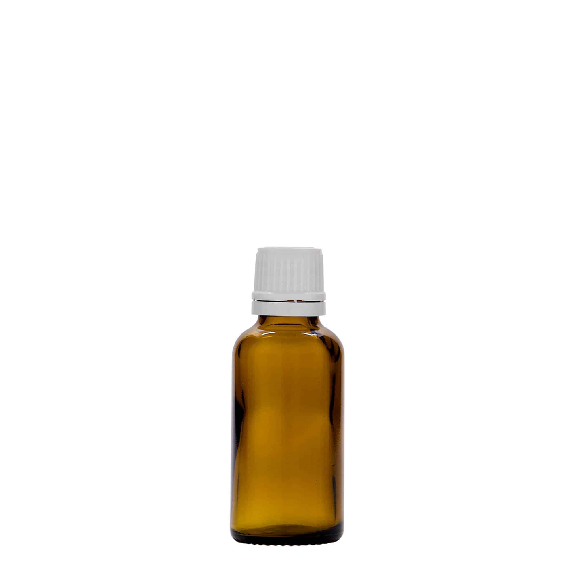 Flacon pharmaceutique 30 ml, verre, brun, bouchage: DIN 18