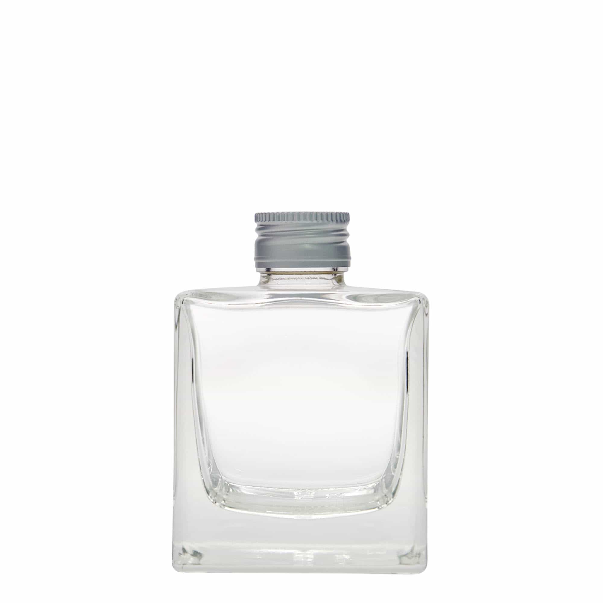 Bouteille en verre 200 ml 'Cube', carrée, bouchage: PP 28