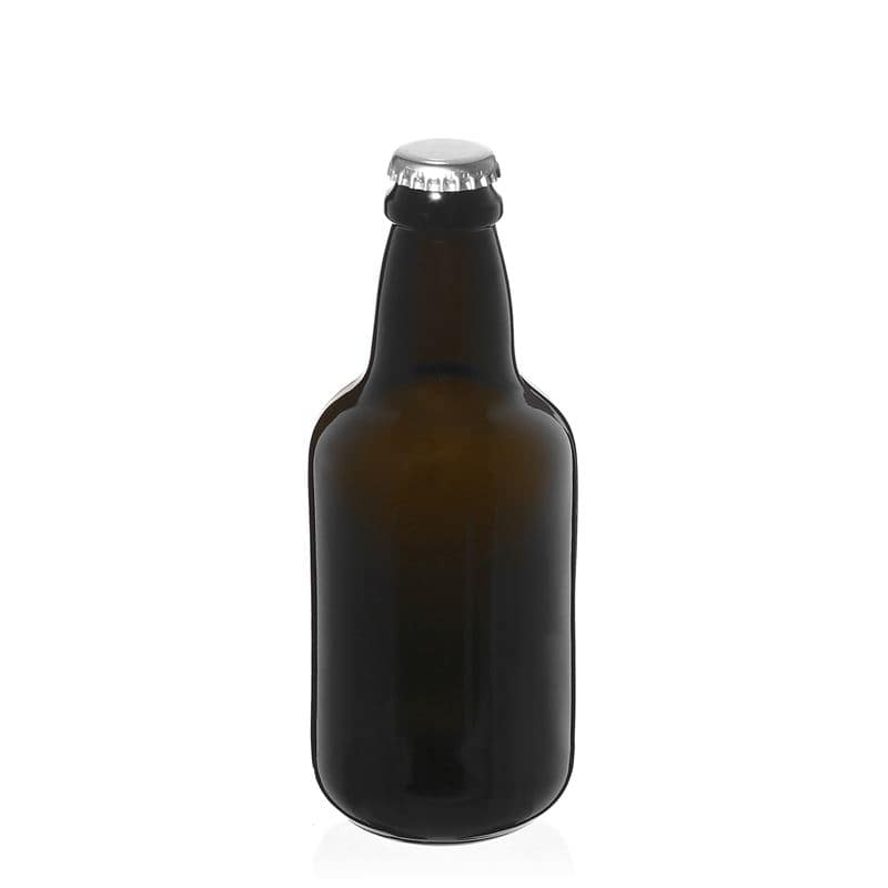 Bouteille de bière 330 ml 'Era', verre, vert antique, bouchage: capsules couronnes