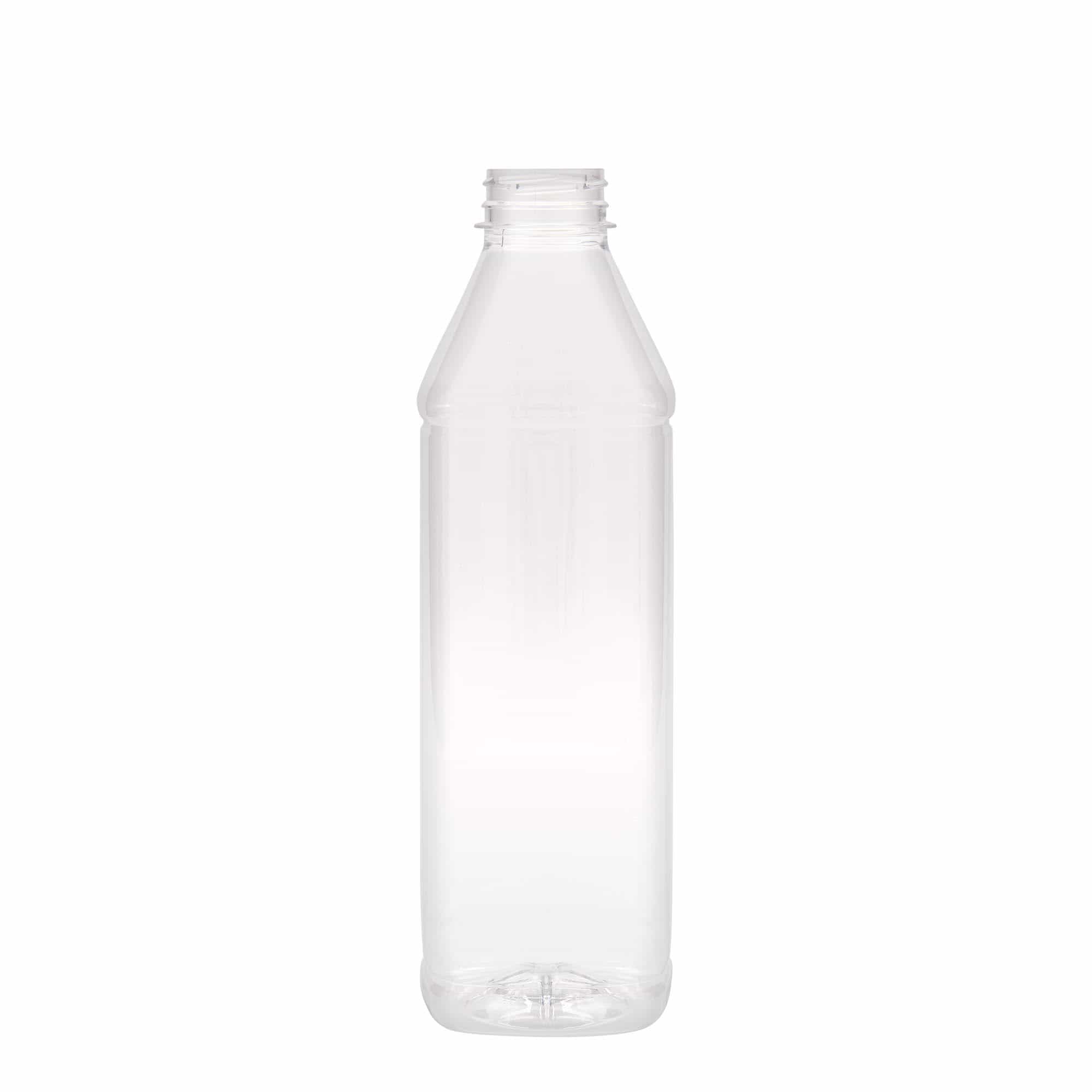 Bouteille en PET 1 000 ml Milk and Juice Carré, carrée, plastique, bouchage: 38 mm