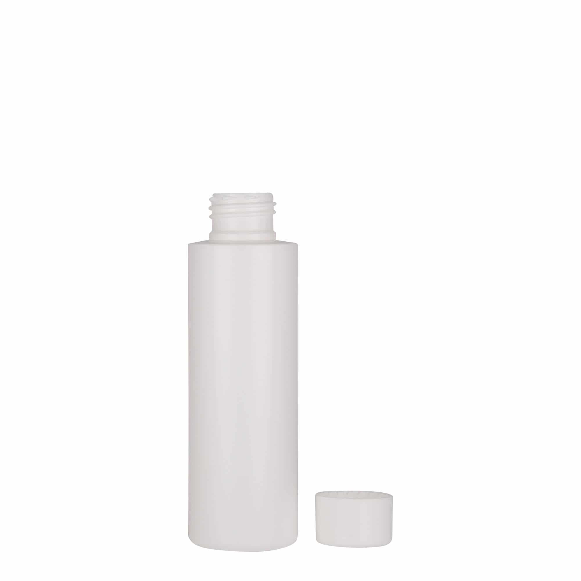 Bouteille en plastique 100 ml 'Pipe', PEHD, blanche, bouchage: GPI 24/410