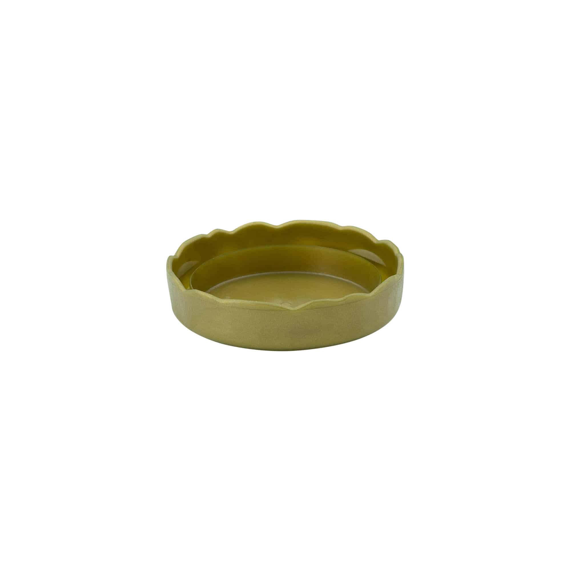 Couvercle-cloche pour pot en céramique à col étroit, plastique PEHD, doré
