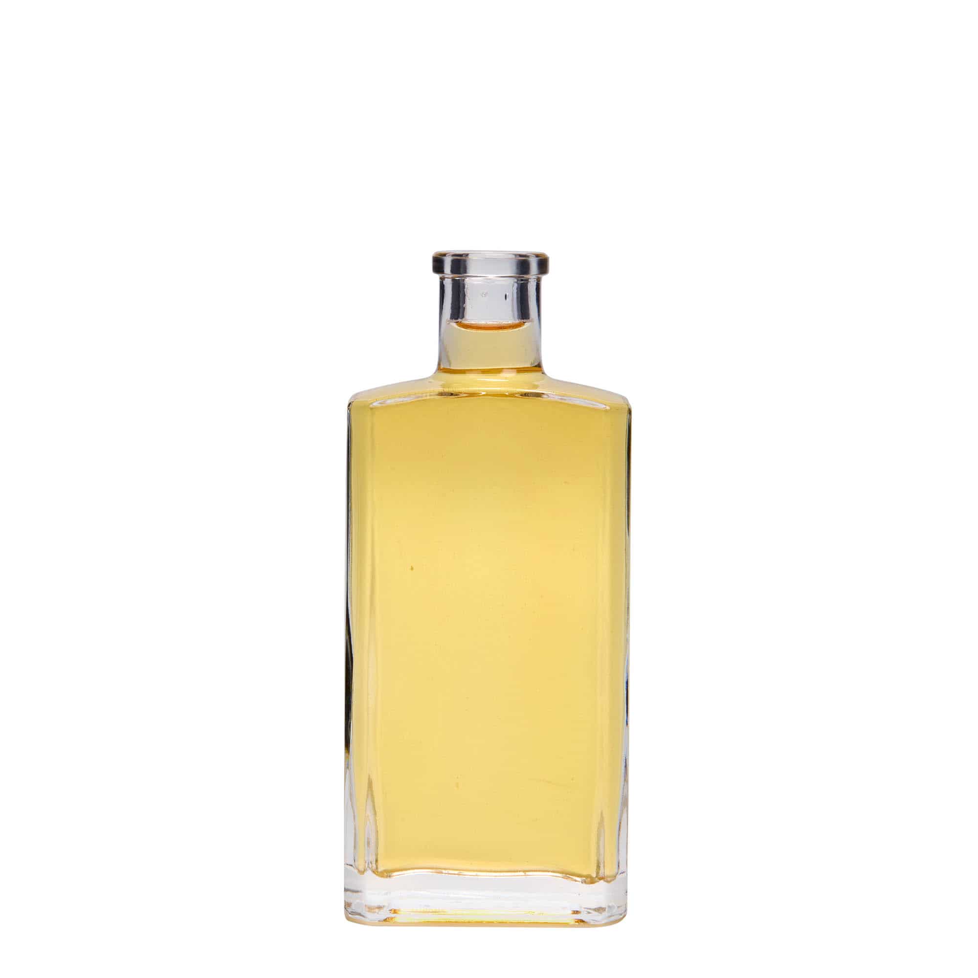 Bouteille en verre 200 ml 'Shiny', rectangulaire, bouchage: bouchon