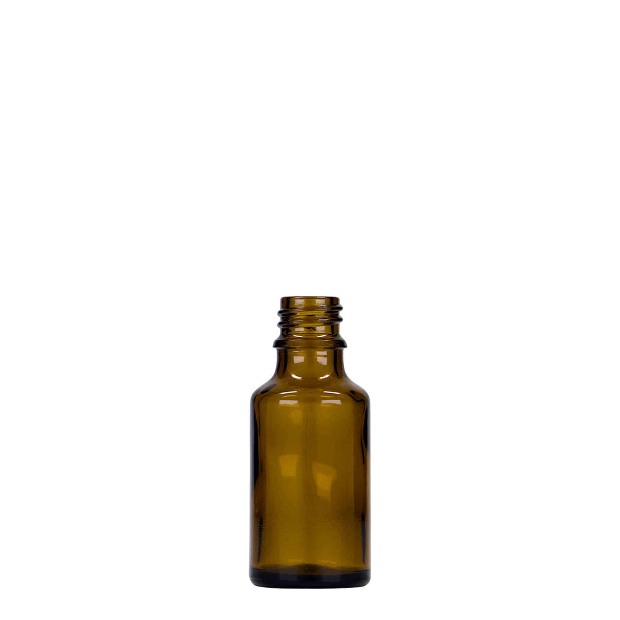 Flacon pharmaceutique 25 ml, verre, brun, bouchage: DIN 18
