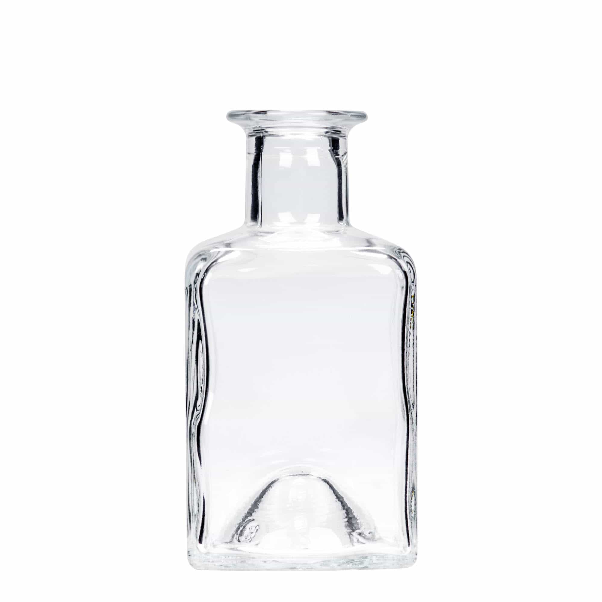 Bouteille en verre 200 ml 'Kubica', carrée, bouchage: bouchon