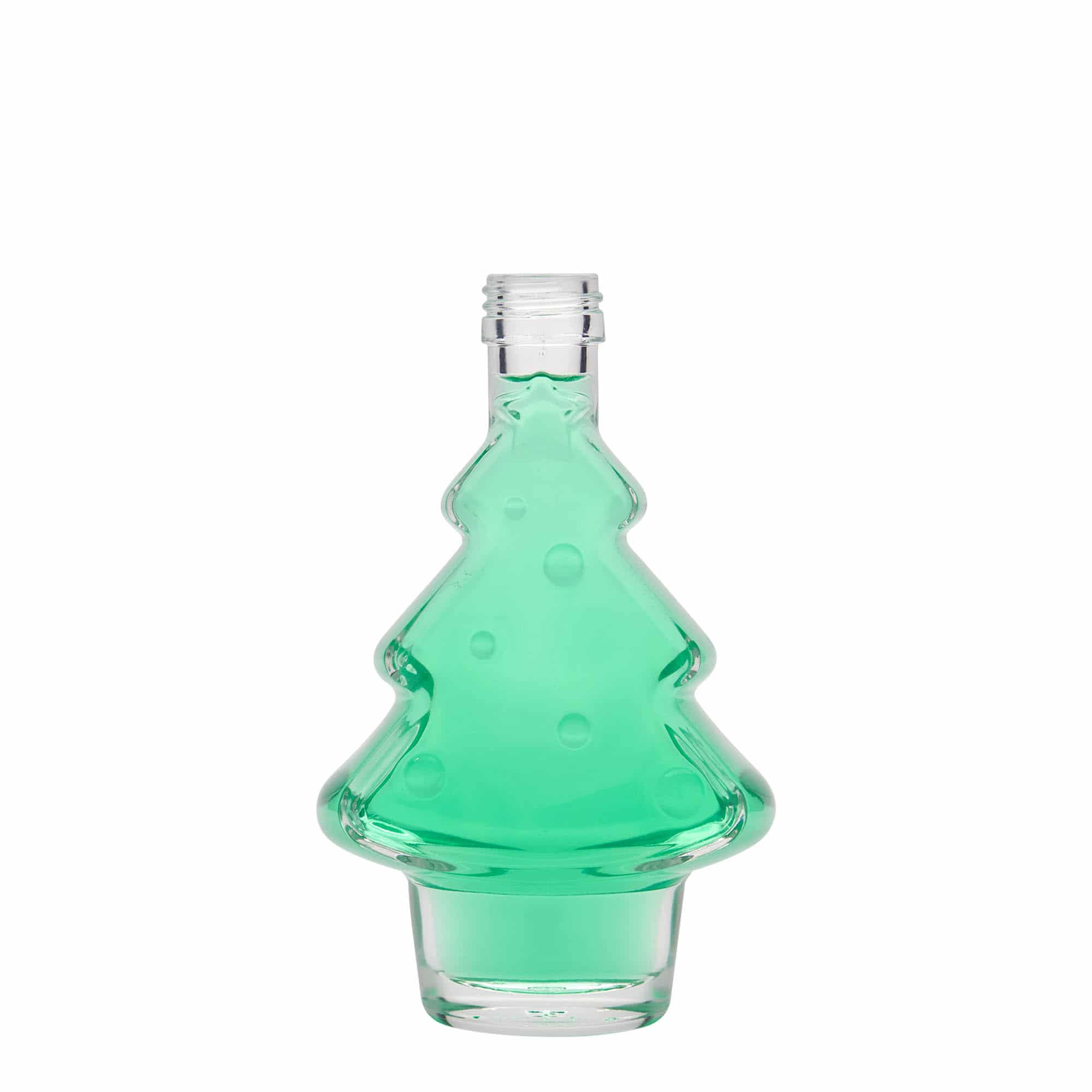 Bouteille en verre 200 ml 'Sapin', bouchage: PP 28