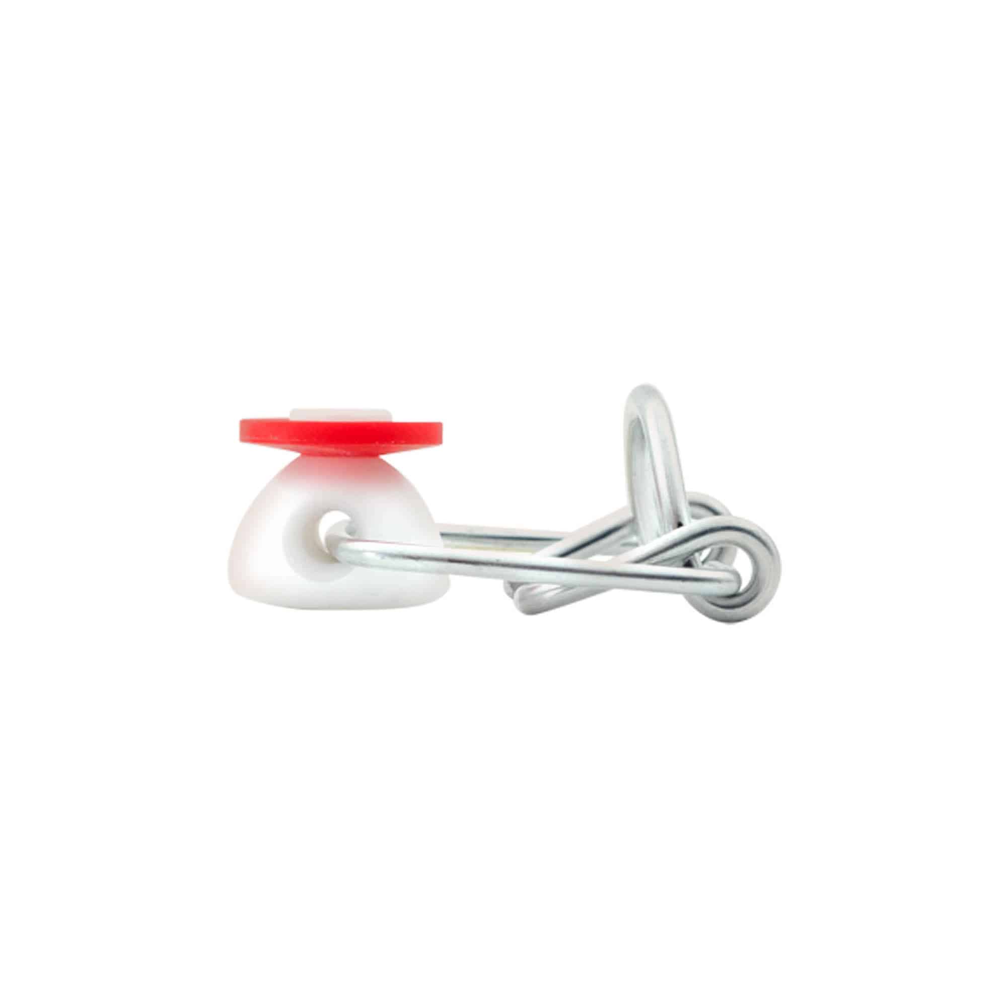 Bouchon mécanique Mini, plastique, rouge-blanc