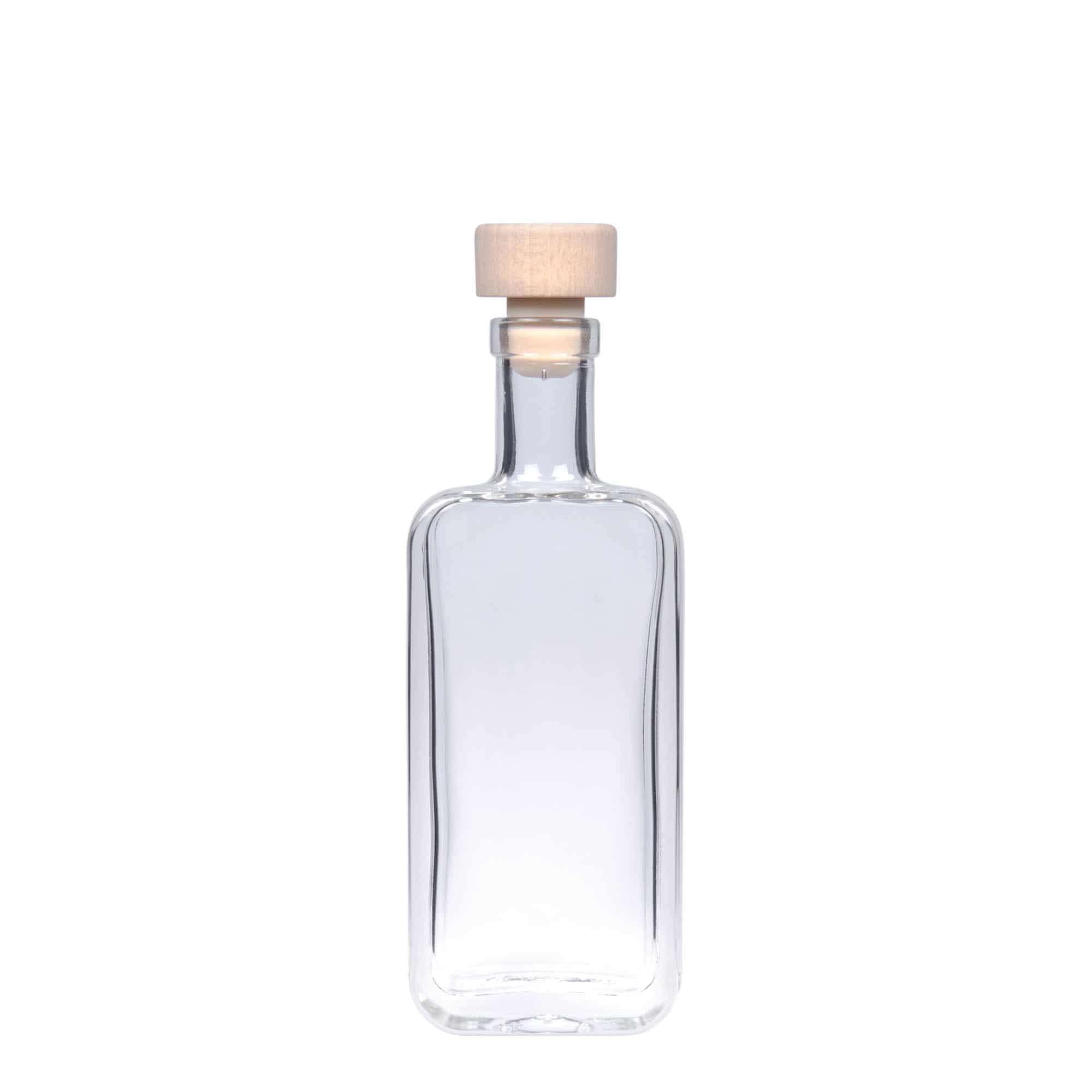 Bouteille en verre 100 ml 'Nice', rectangulaire, bouchage: bouchon