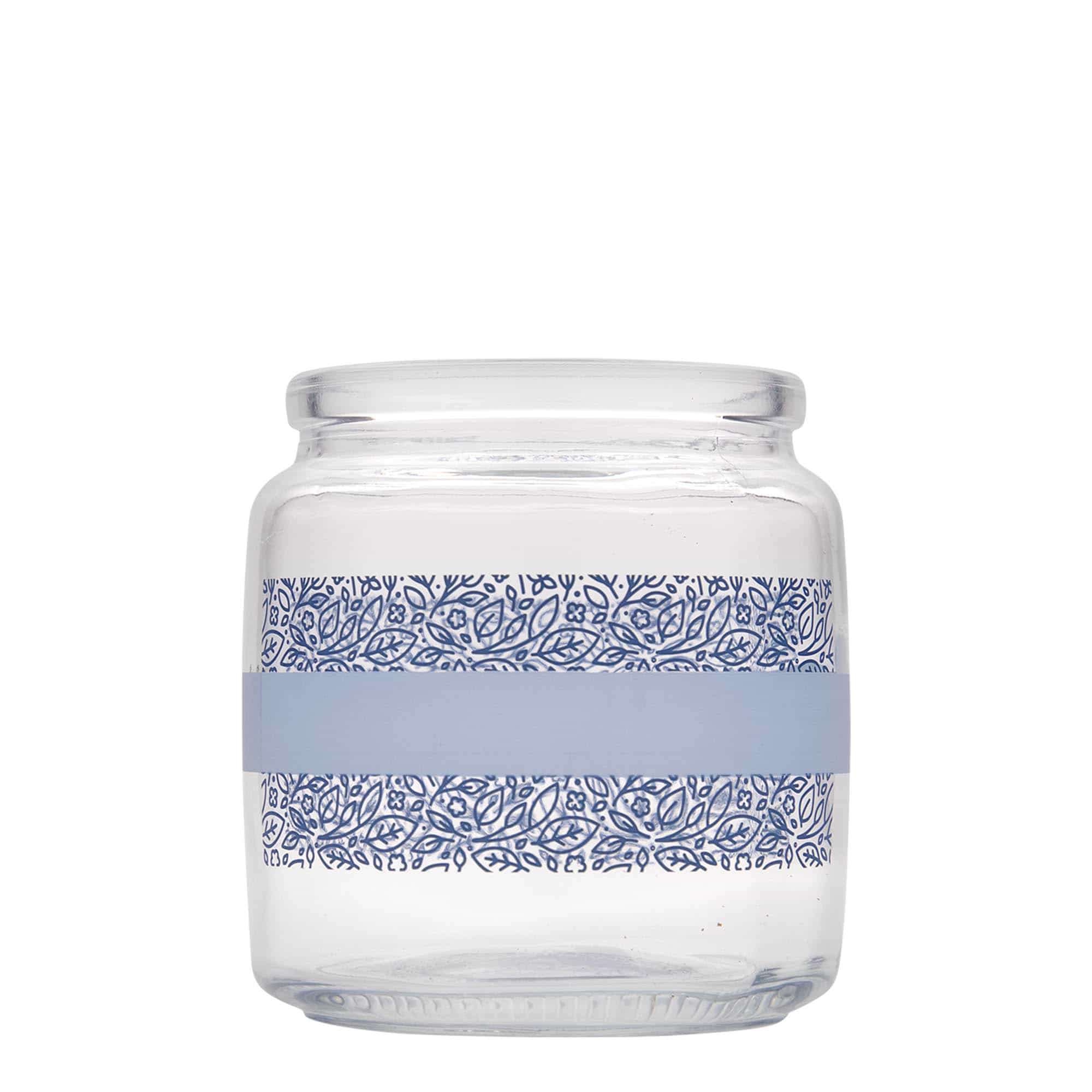 Pot rond 750 ml 'Giara', motif : naturalmente blu, bouchage: bouchon