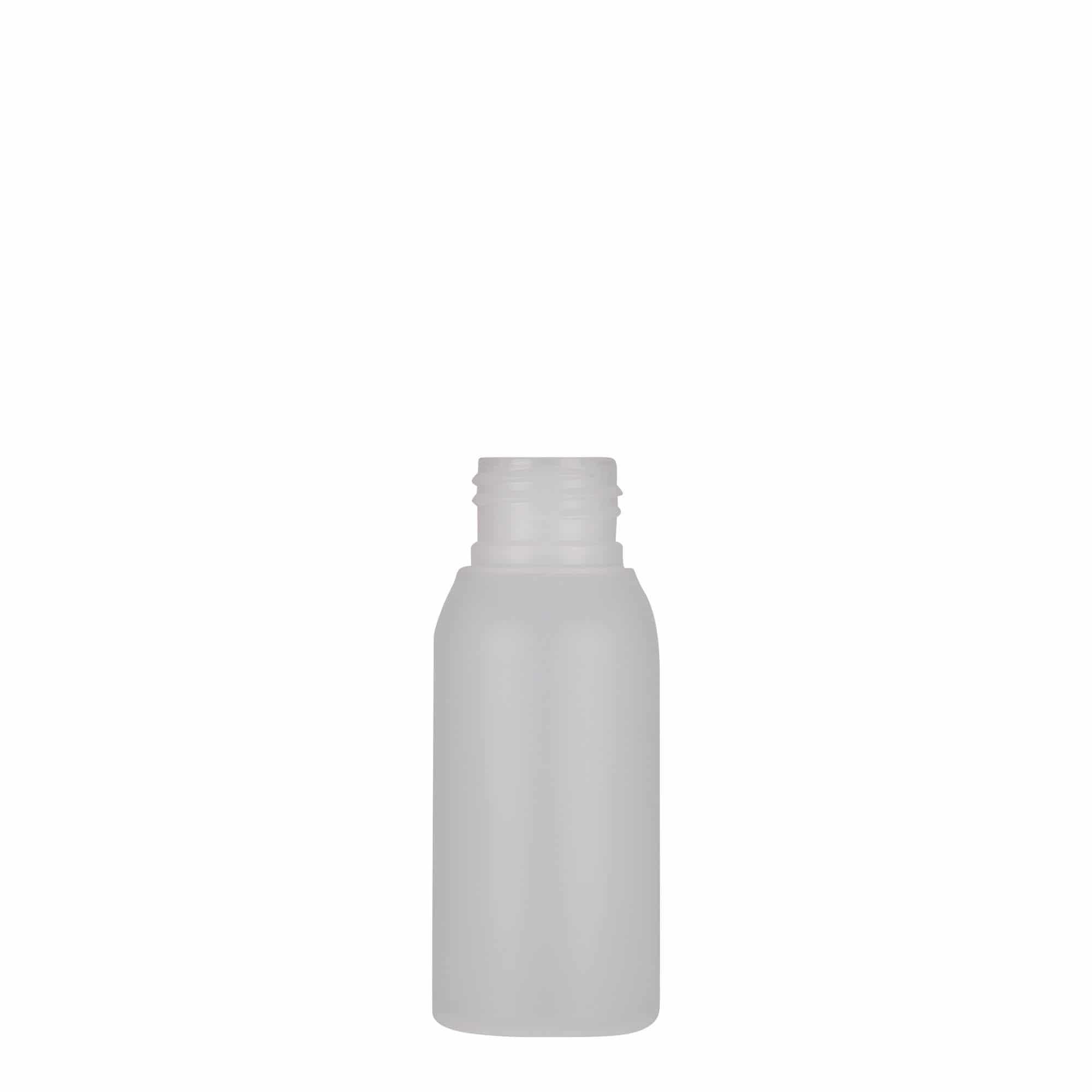 Bouteille en plastique 50 ml 'Tuffy', PEHD, nature, bouchage: GPI 24/410