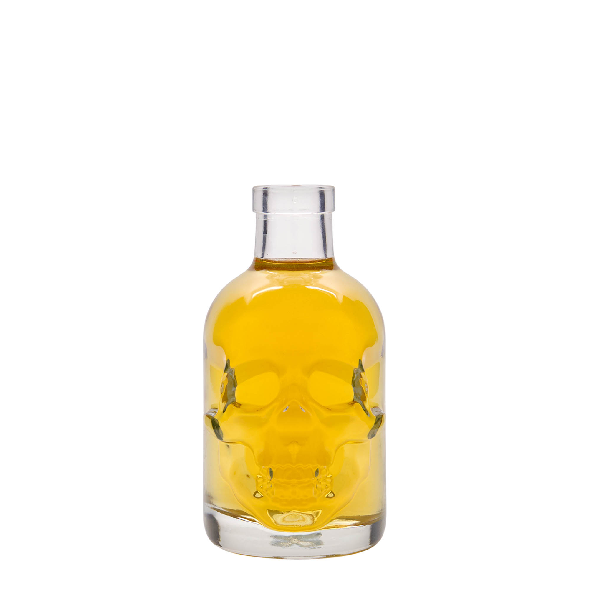 Bouteille en verre 200 ml 'Crâne', bouchage: bouchon