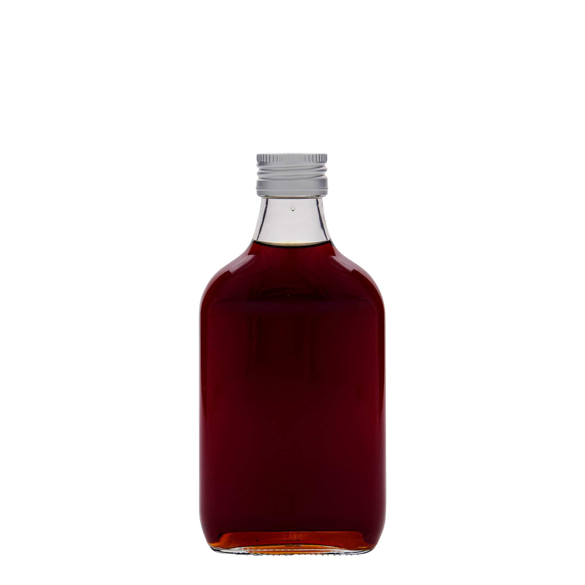 Flasque 200 ml, rectangulaire, verre, bouchage: PP 28
