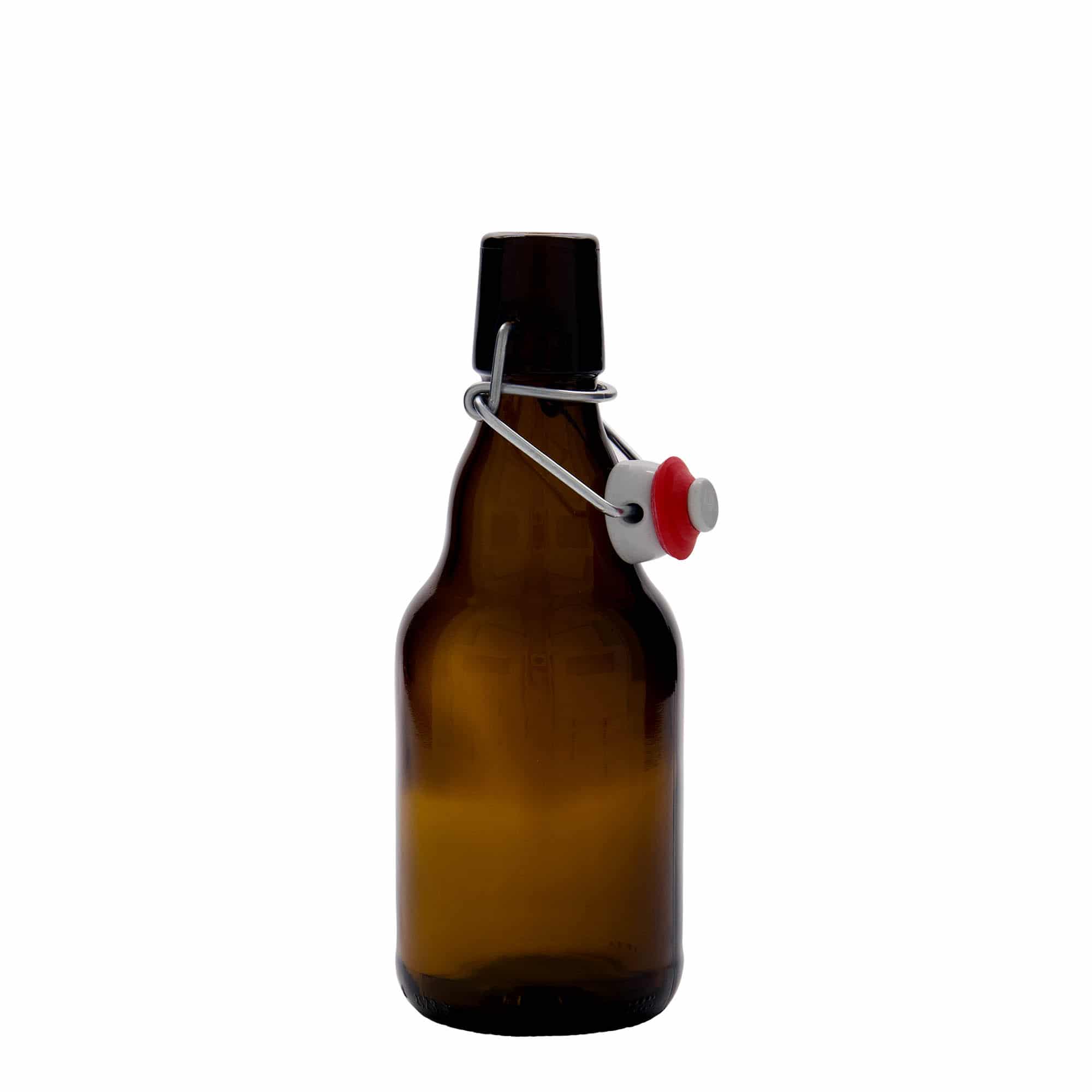 Bouteille de bière 330 ml 'Steinie', verre, brun, bouchage: bouchon mécanique