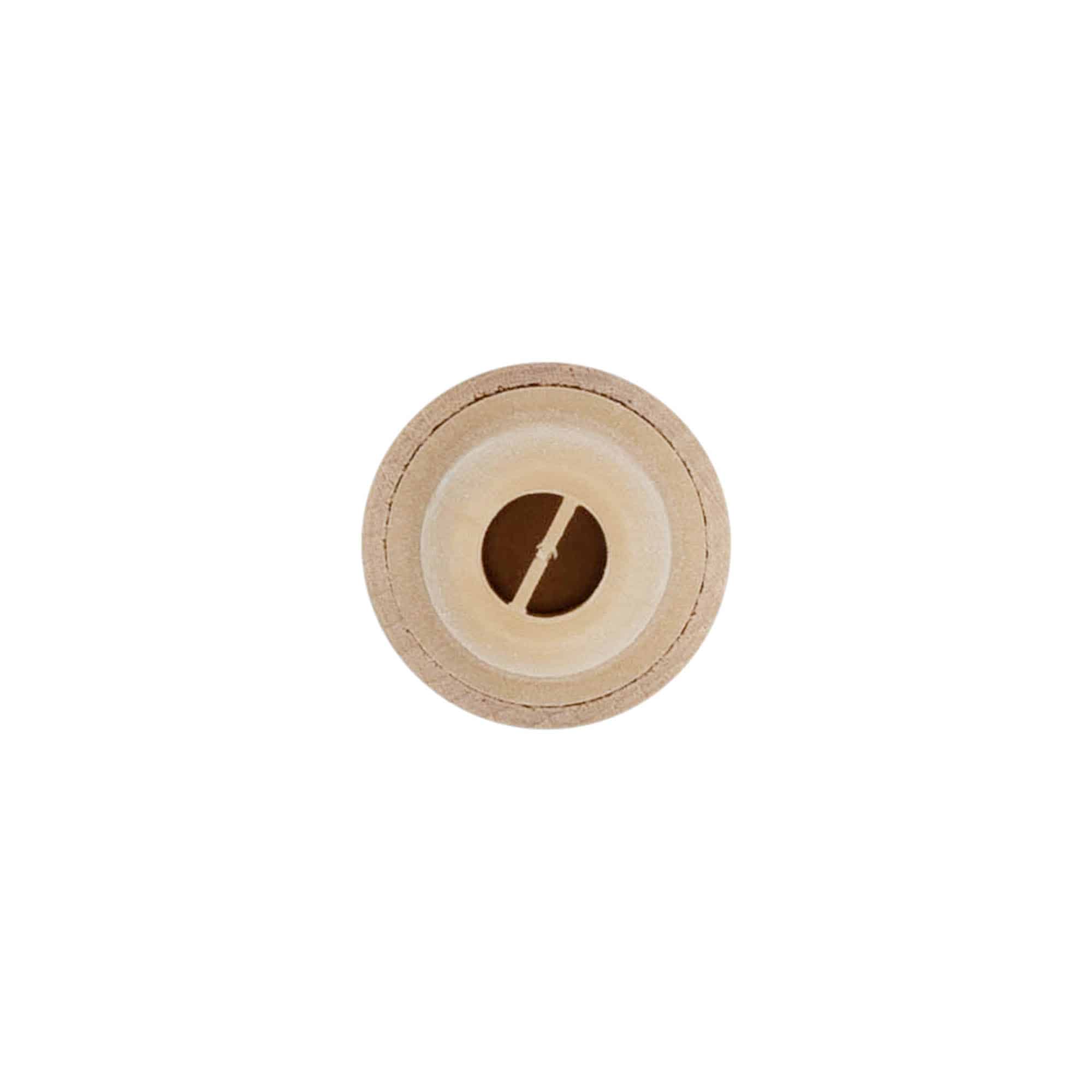 Bouchon à poignée avec ouverture de dosage 19 mm, plastique-bois, beige, pour bouchage: bouchon