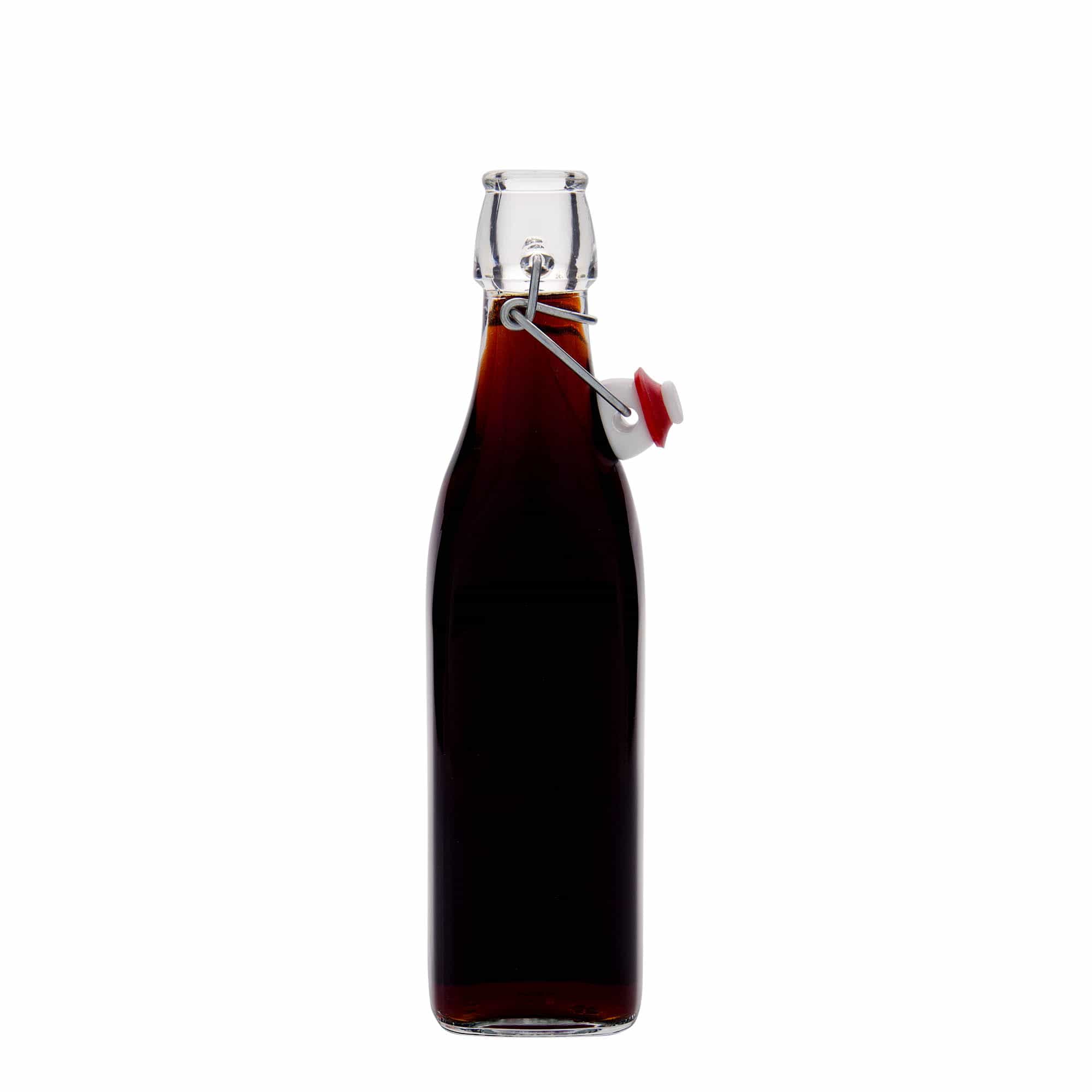 Bouteille en verre 500 ml 'Swing', carrée, bouchage: bouchon mécanique