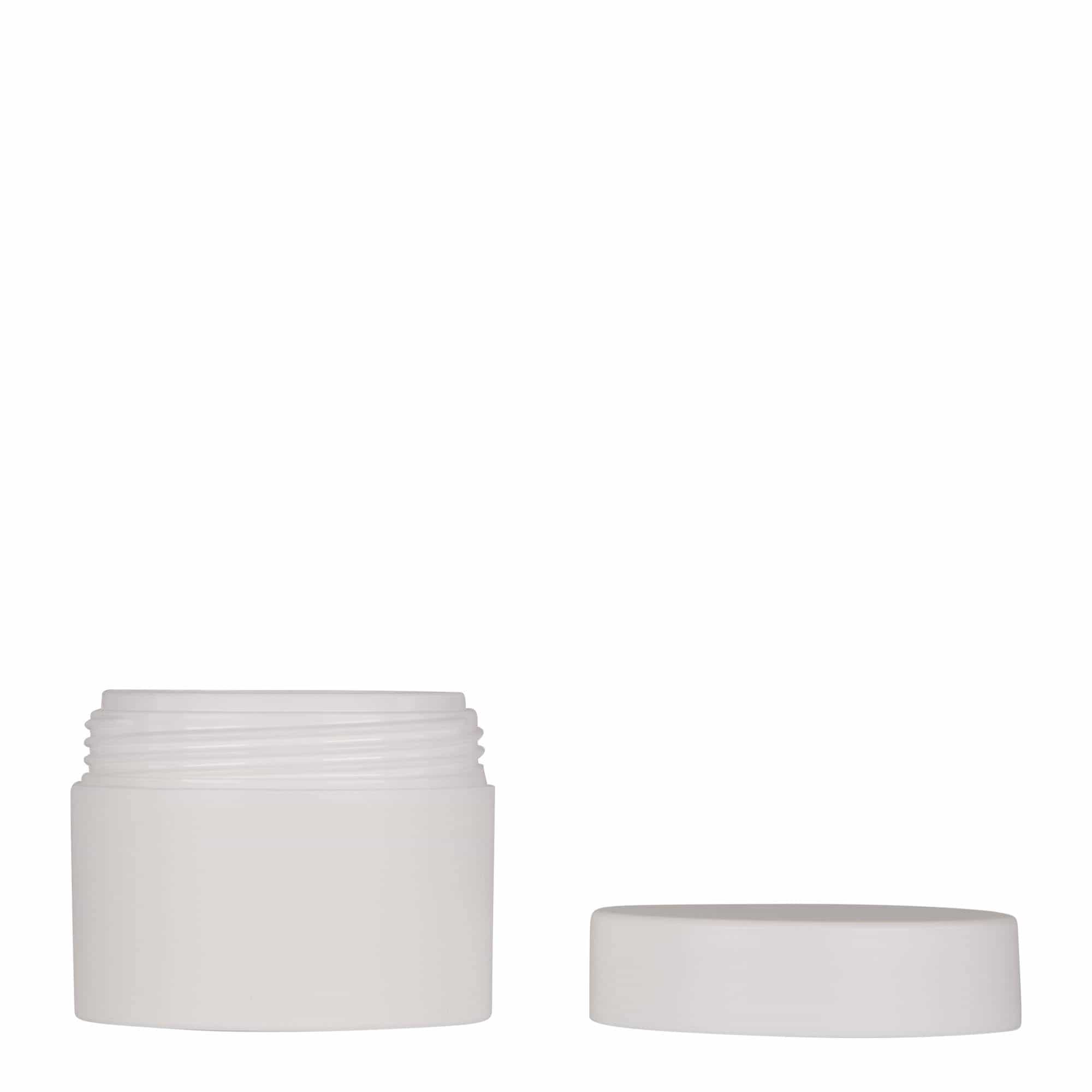 Boîte en plastique 50 ml 'Antonella', PP, blanche, bouchage: Bougage à vis