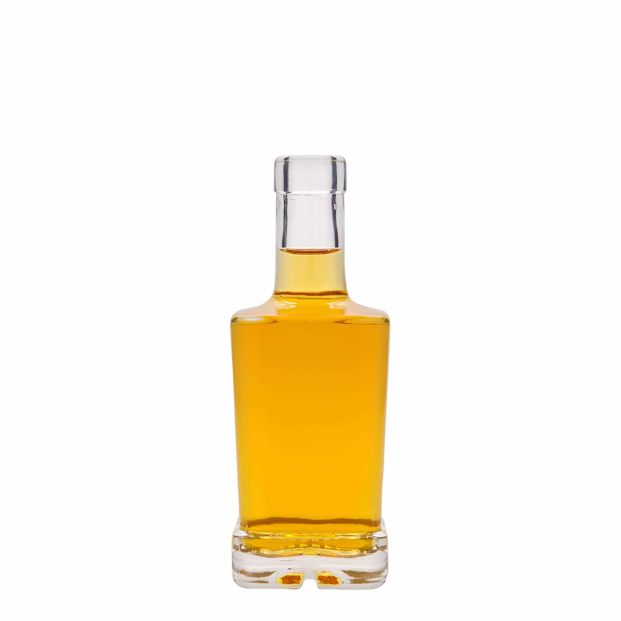 Bouteille en verre 250 ml 'Rene', carrée, bouchage: bouchon