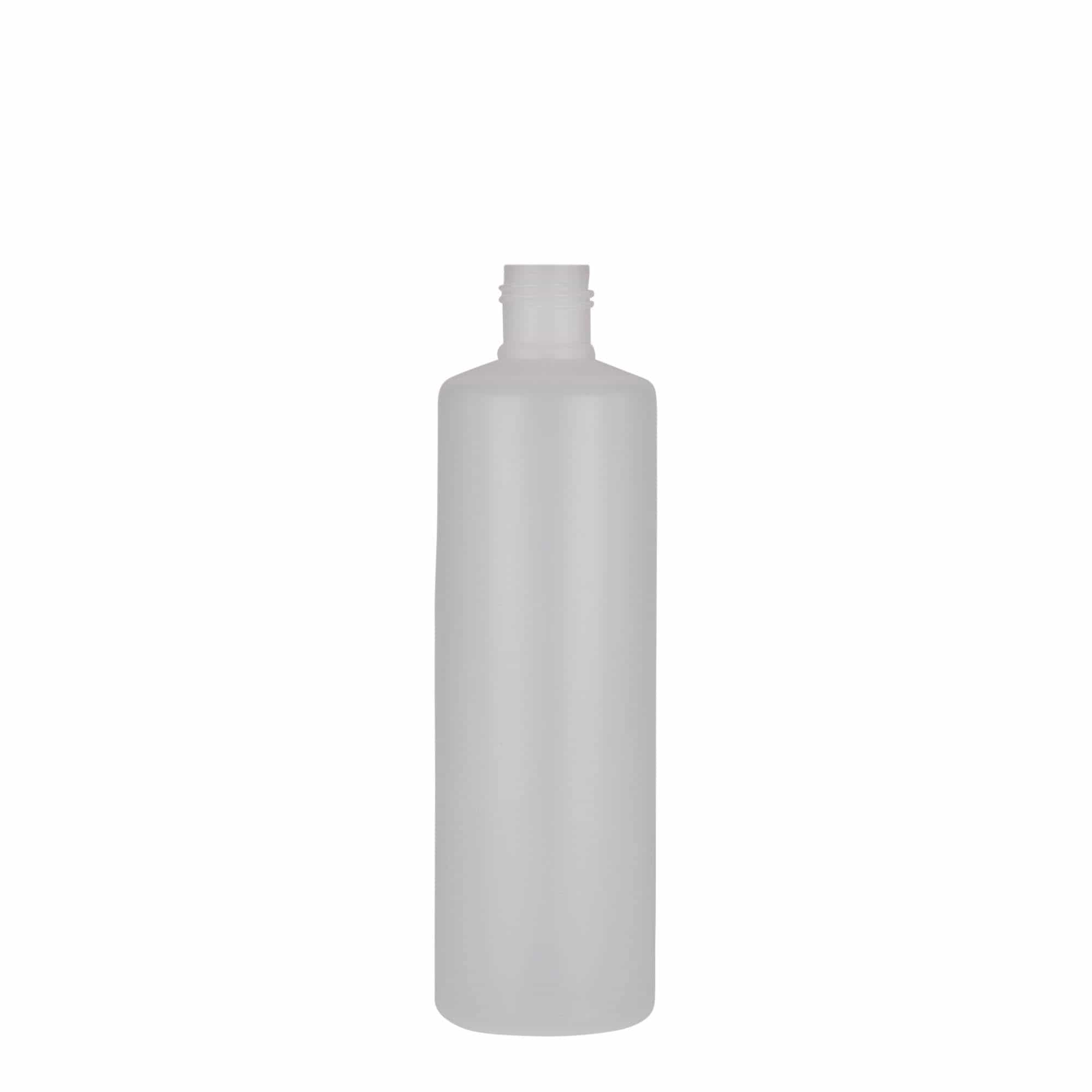 Bouteille ronde 250 ml, plastique PE, nature, bouchage: Bougage à vis