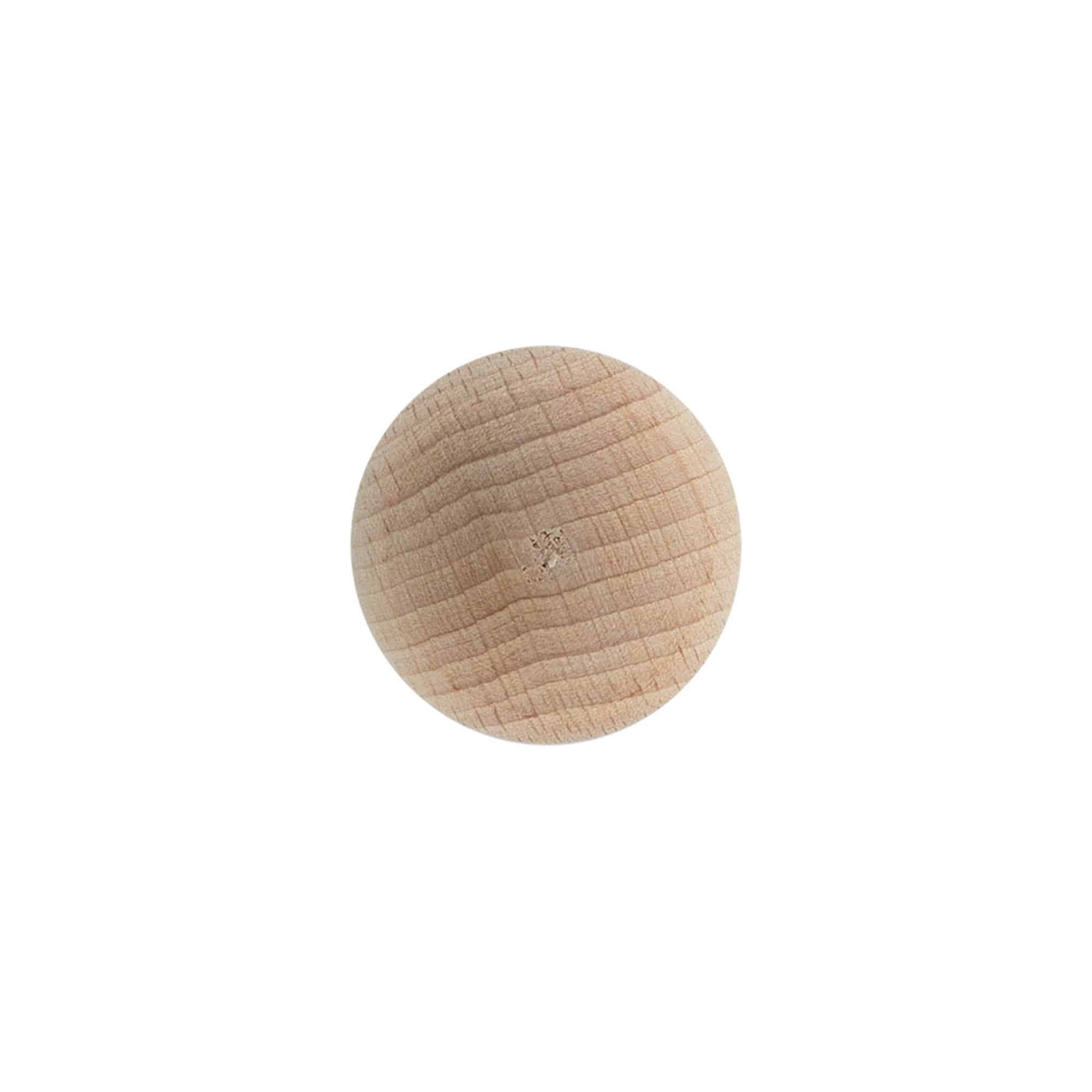 Bouchon à poignée 19 mm 'Sphère', bois, pour bouchage: bouchon