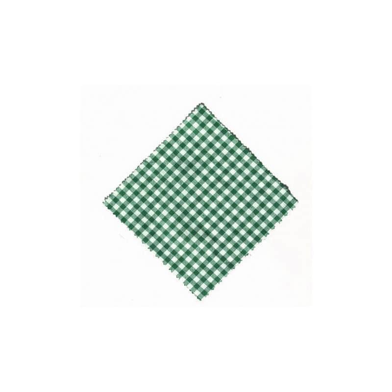 Napperon à carreaux 12x12, carré, tissu, vert foncé, bouchage: TO38-TO53