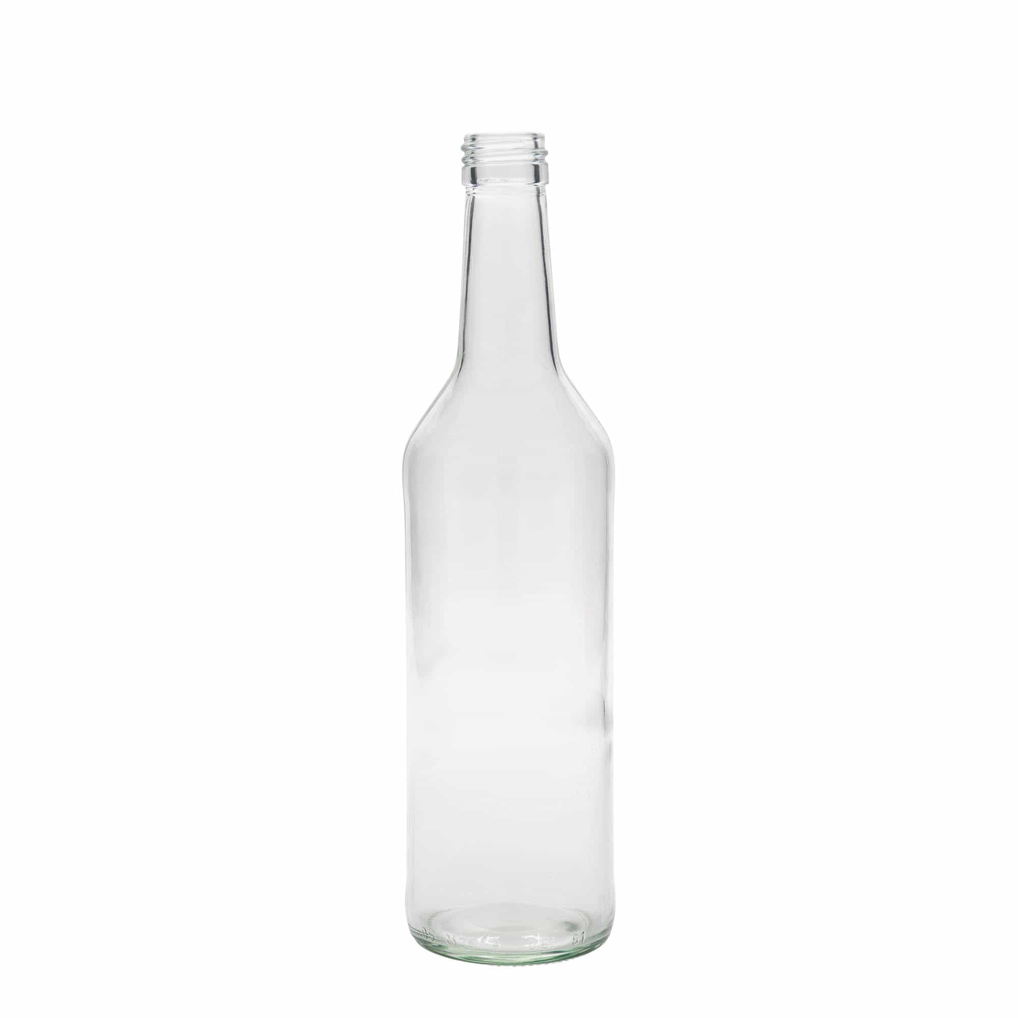 Bouteille en verre col droit 500 ml, bouchage: PP 28