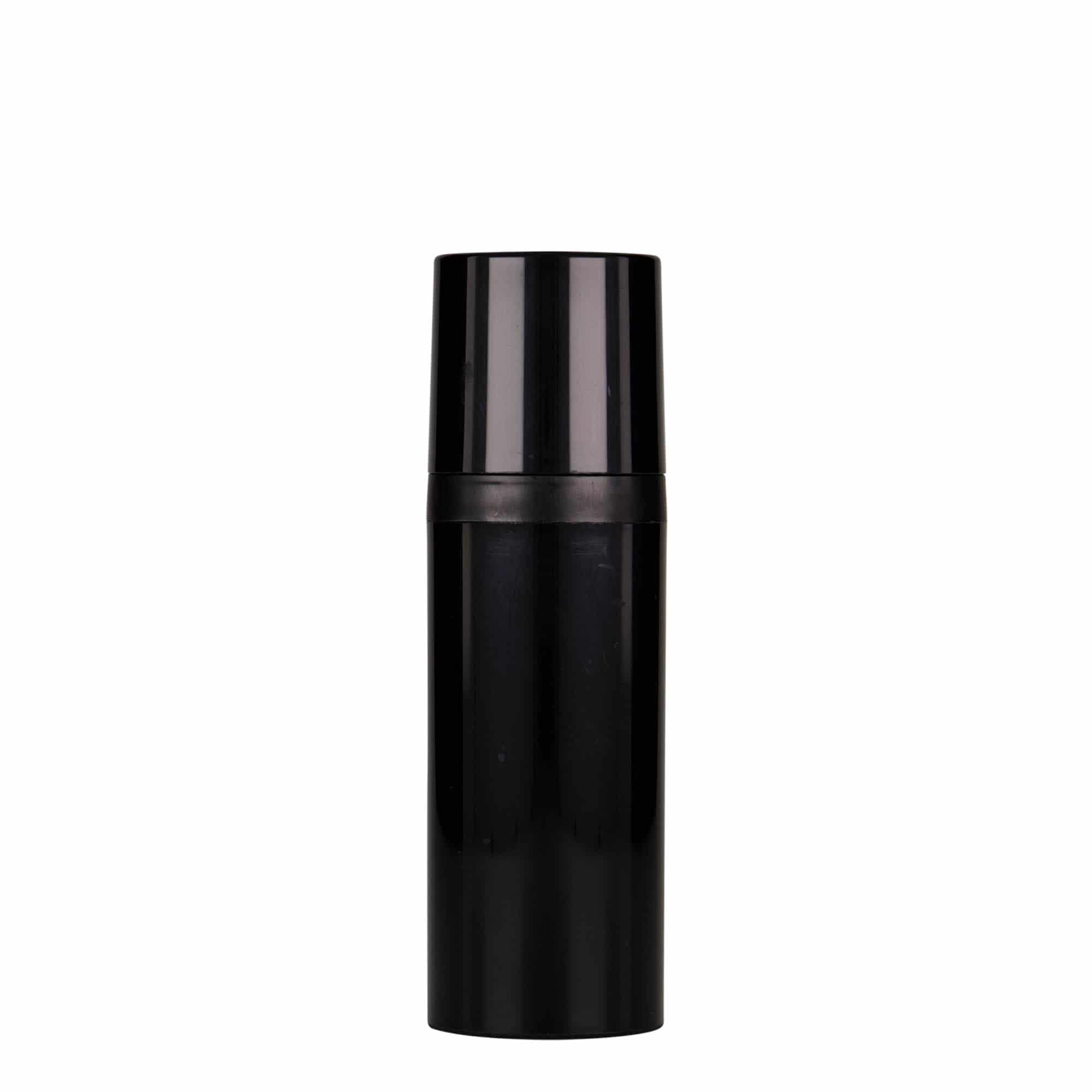 Flacon airless 50 ml 'Mezzo', plastique PP, noir