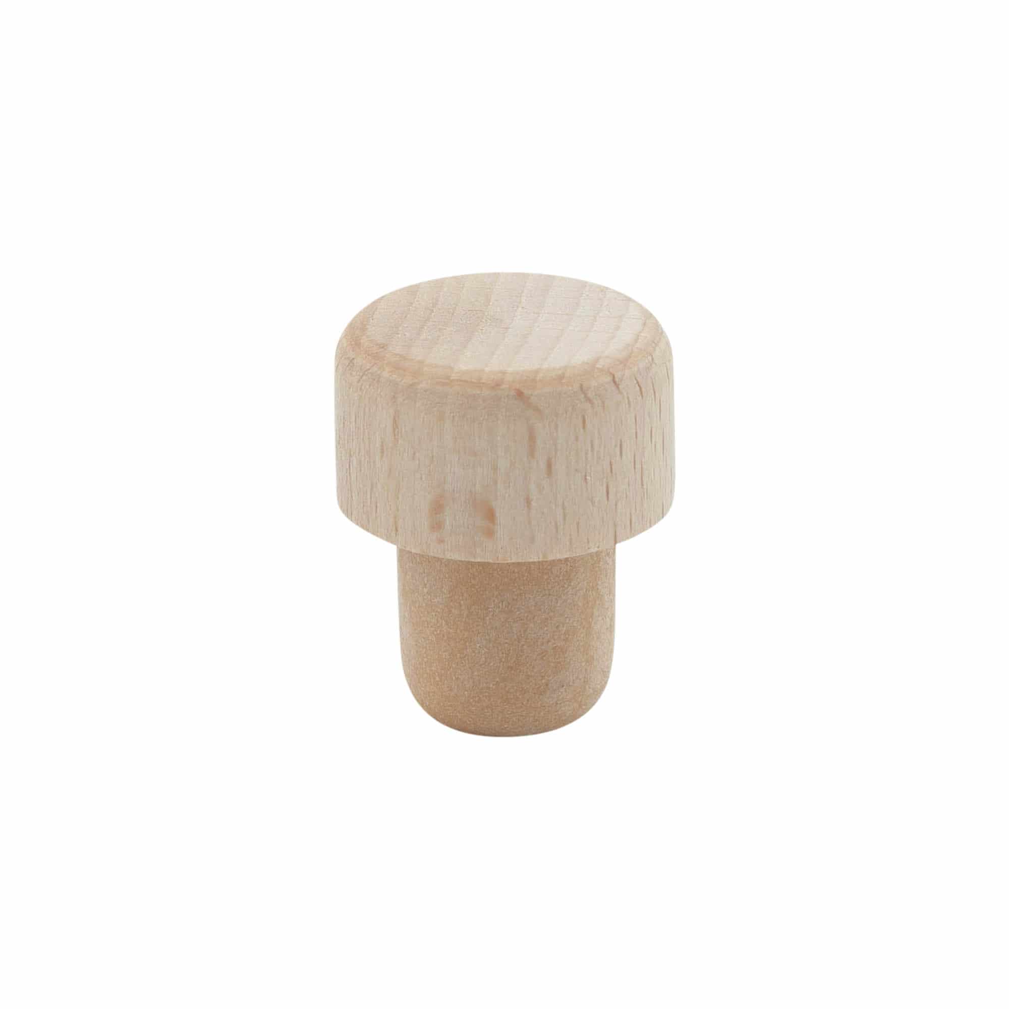 Bouchon à poignée avec ouverture de dosage 19 mm, plastique-bois, beige, pour bouchage: bouchon