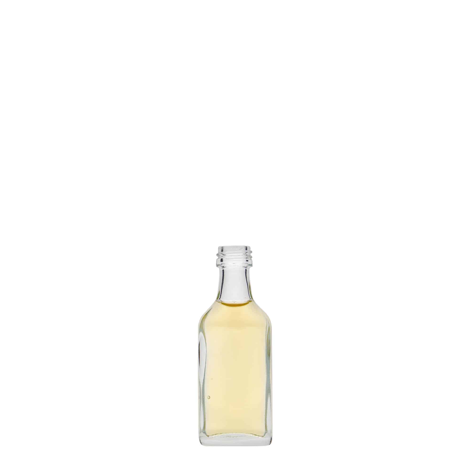 Flasque 20 ml, rectangulaire, verre, bouchage: PP 18