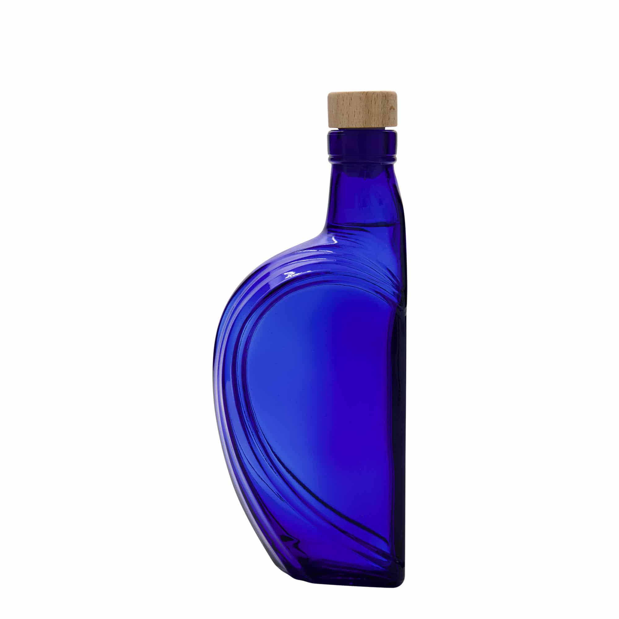 Bouteille en verre 375 ml 'Sweethearts', rectangulaire, bleu royal, bouchage: bouchon