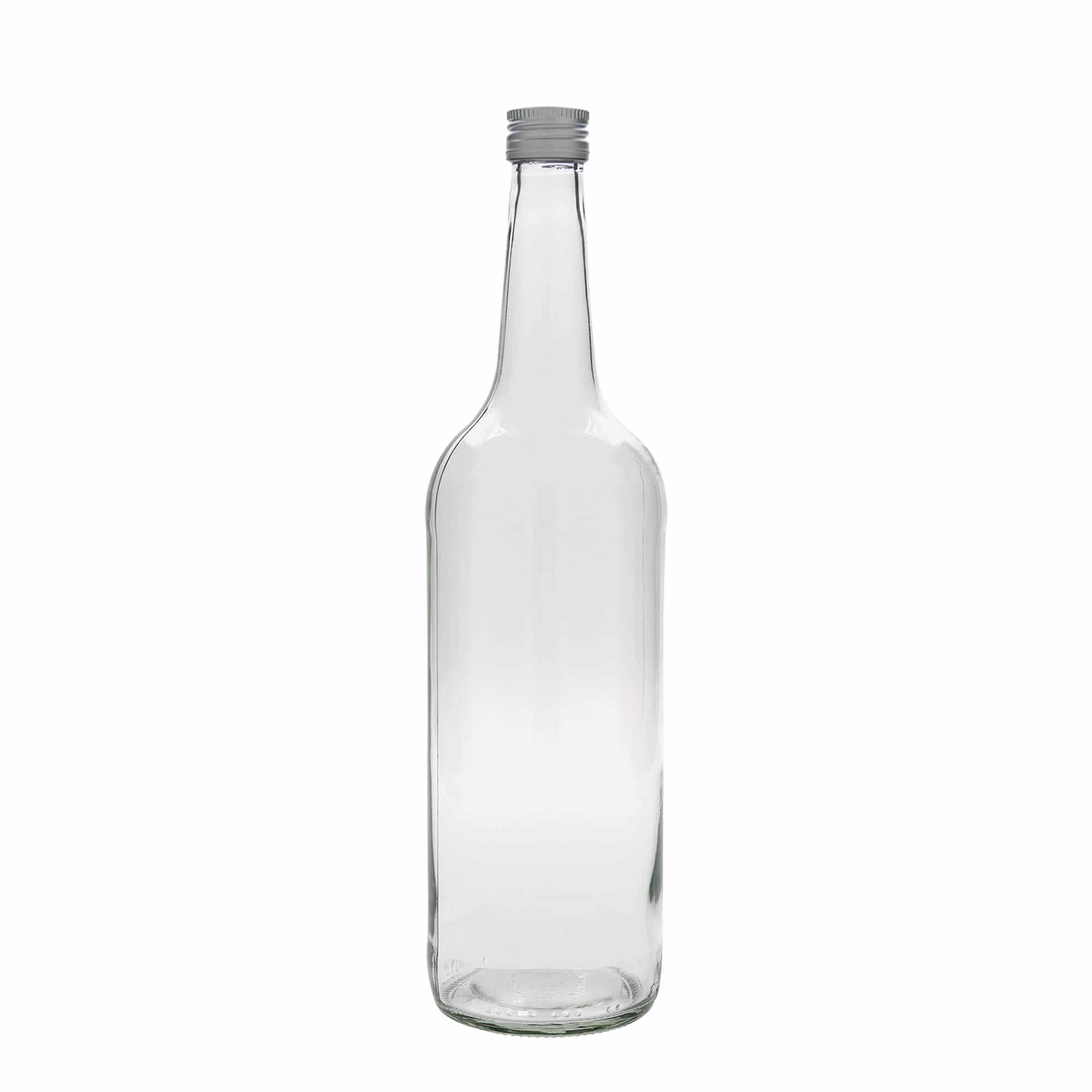 Bouteille en verre col droit 1 000 ml, bouchage: PP 28