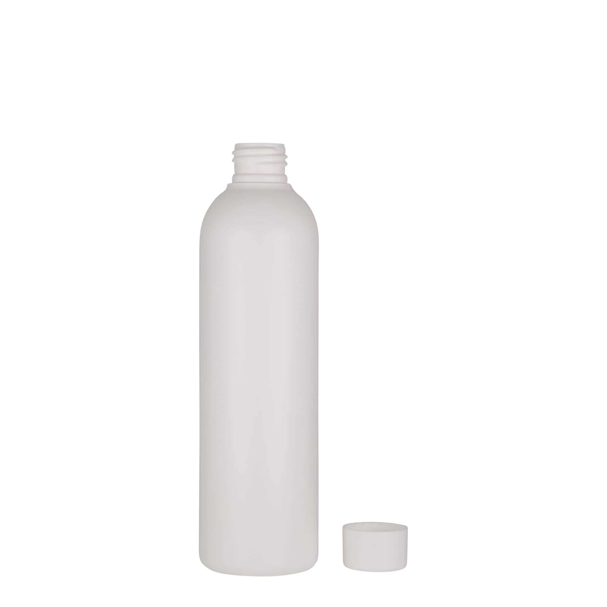 Bouteille en plastique 250 ml 'Tuffy', PEHD, blanche, bouchage: GPI 24/410