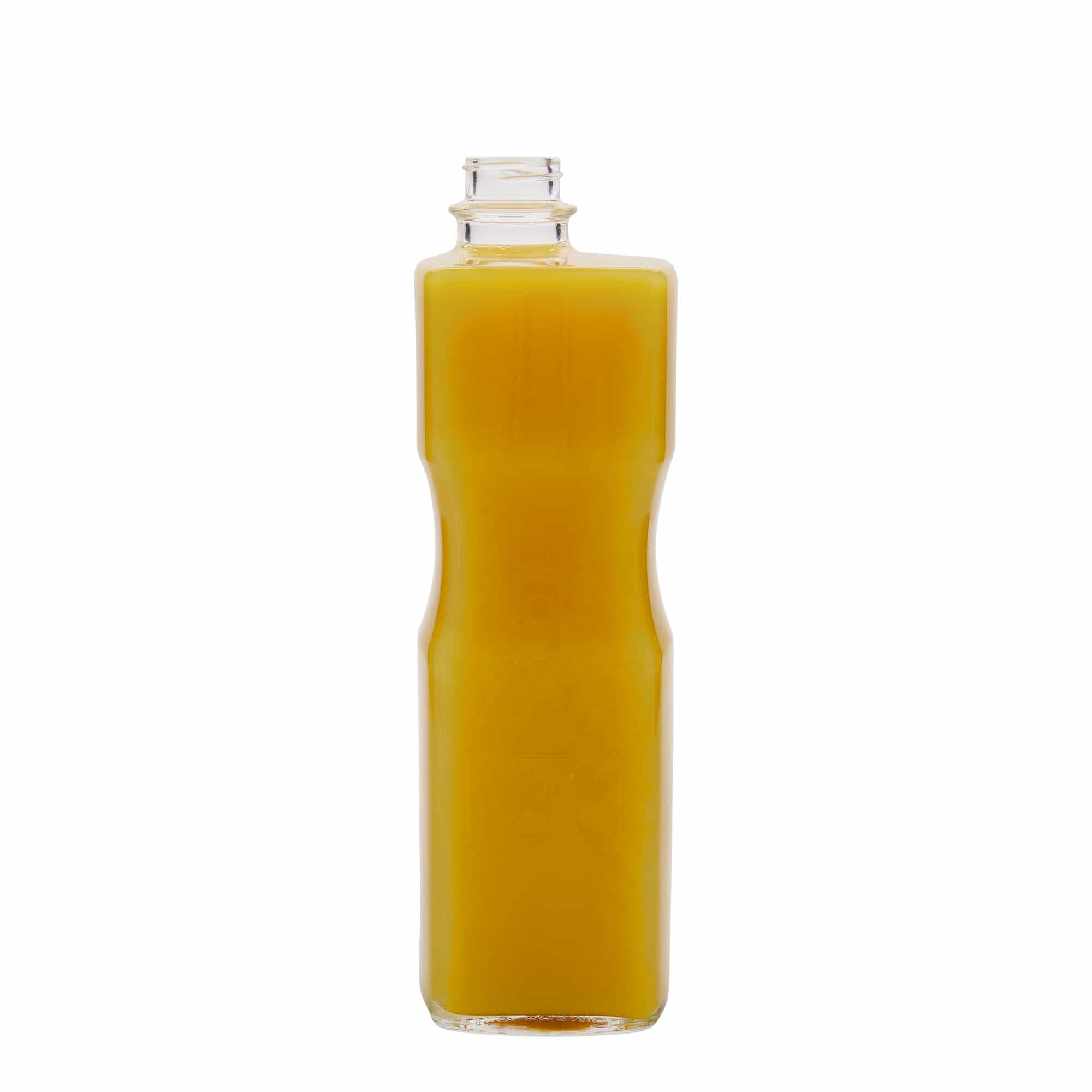 Bouteille en verre 1 000 ml 'Optima Juice', rectangulaire, bouchage: Bougage à vis