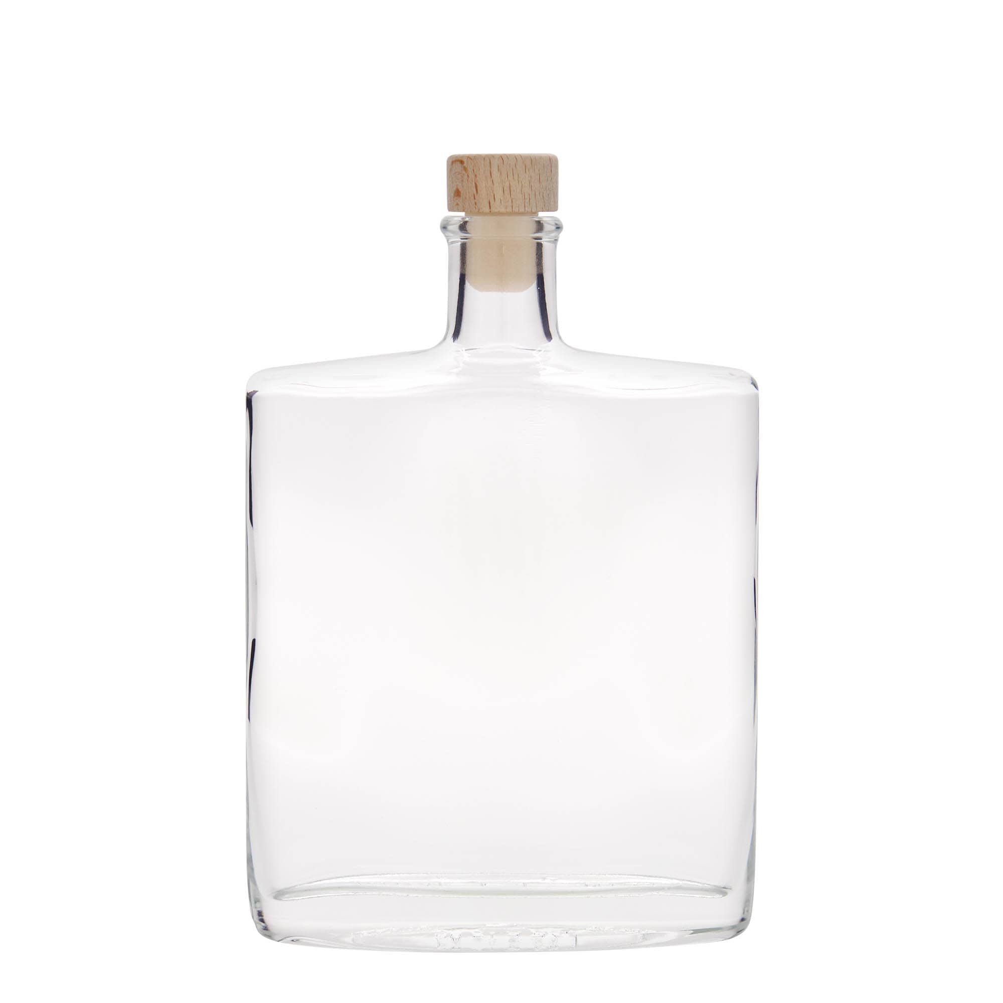 Bouteille en verre 500 ml 'Zorbas', ovale, bouchage: bouchon