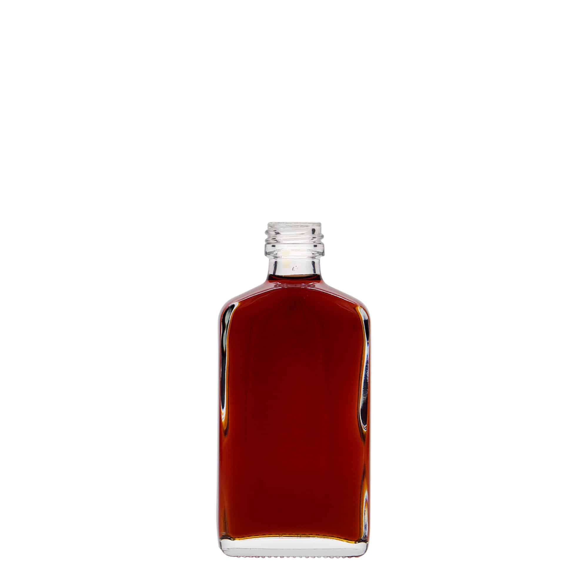 Flasque 50 ml, rectangulaire, verre, bouchage: PP 18