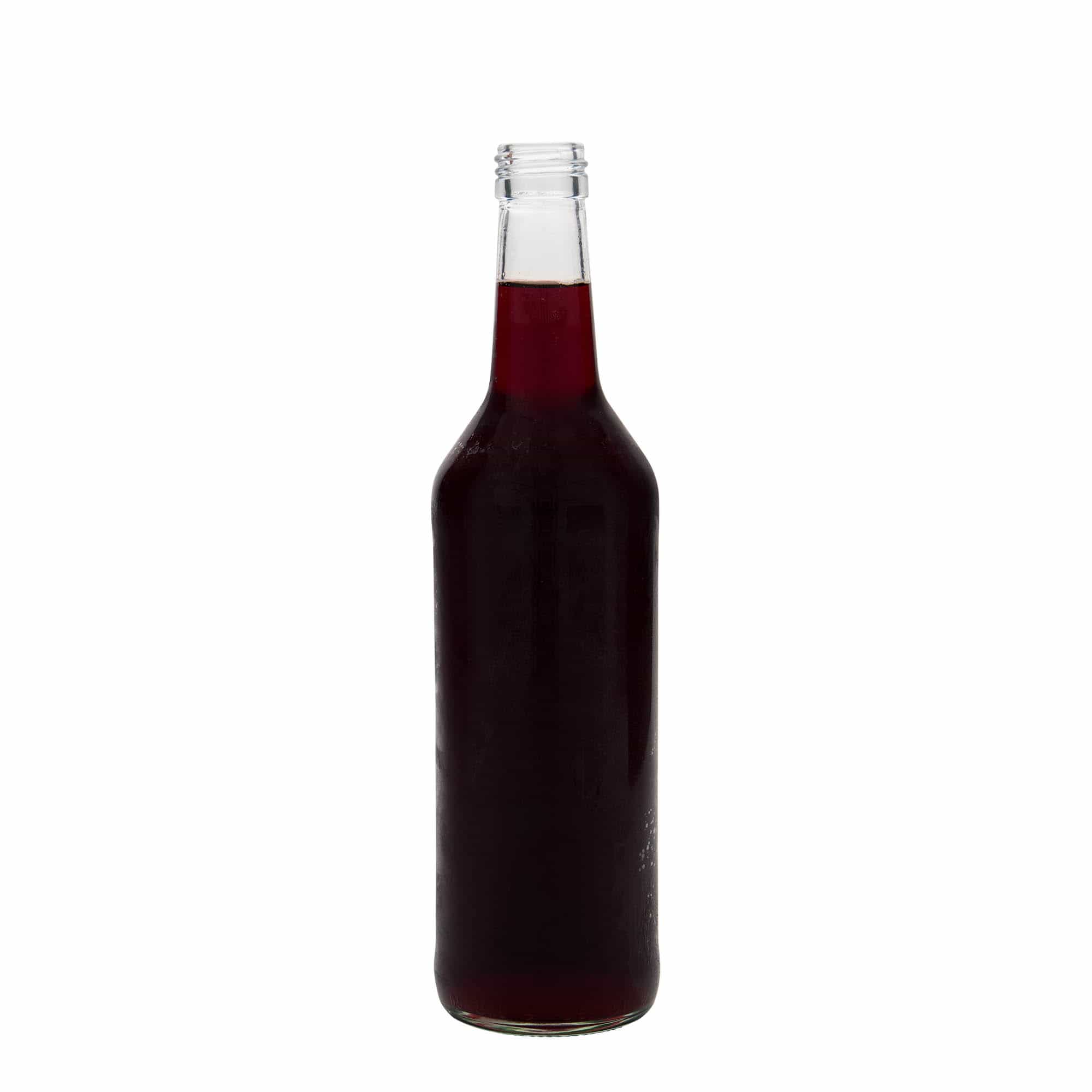 Bouteille en verre col droit 500 ml, bouchage: PP 28