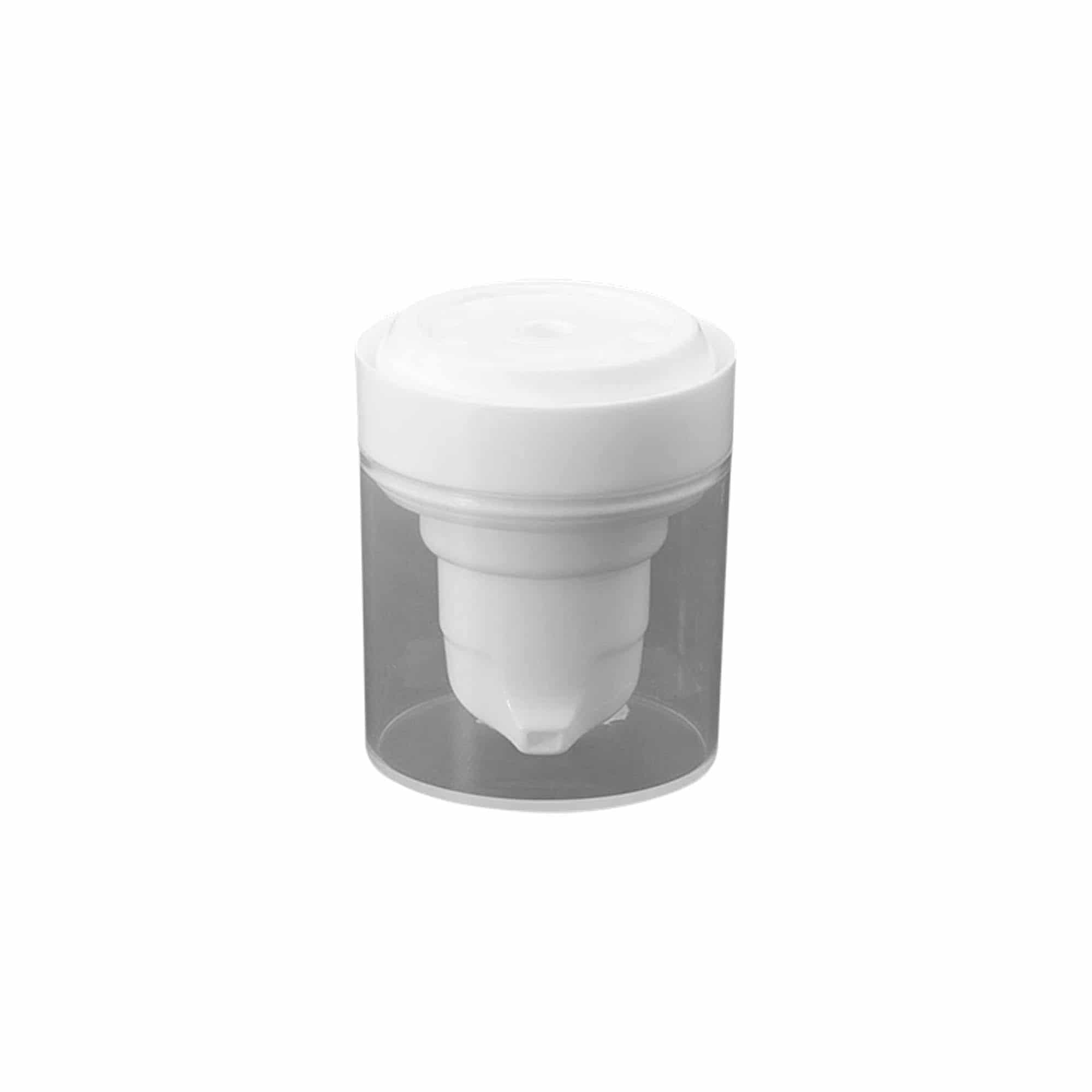 Flacon airless tête de pompe 'Micro', plastique PP, blanc