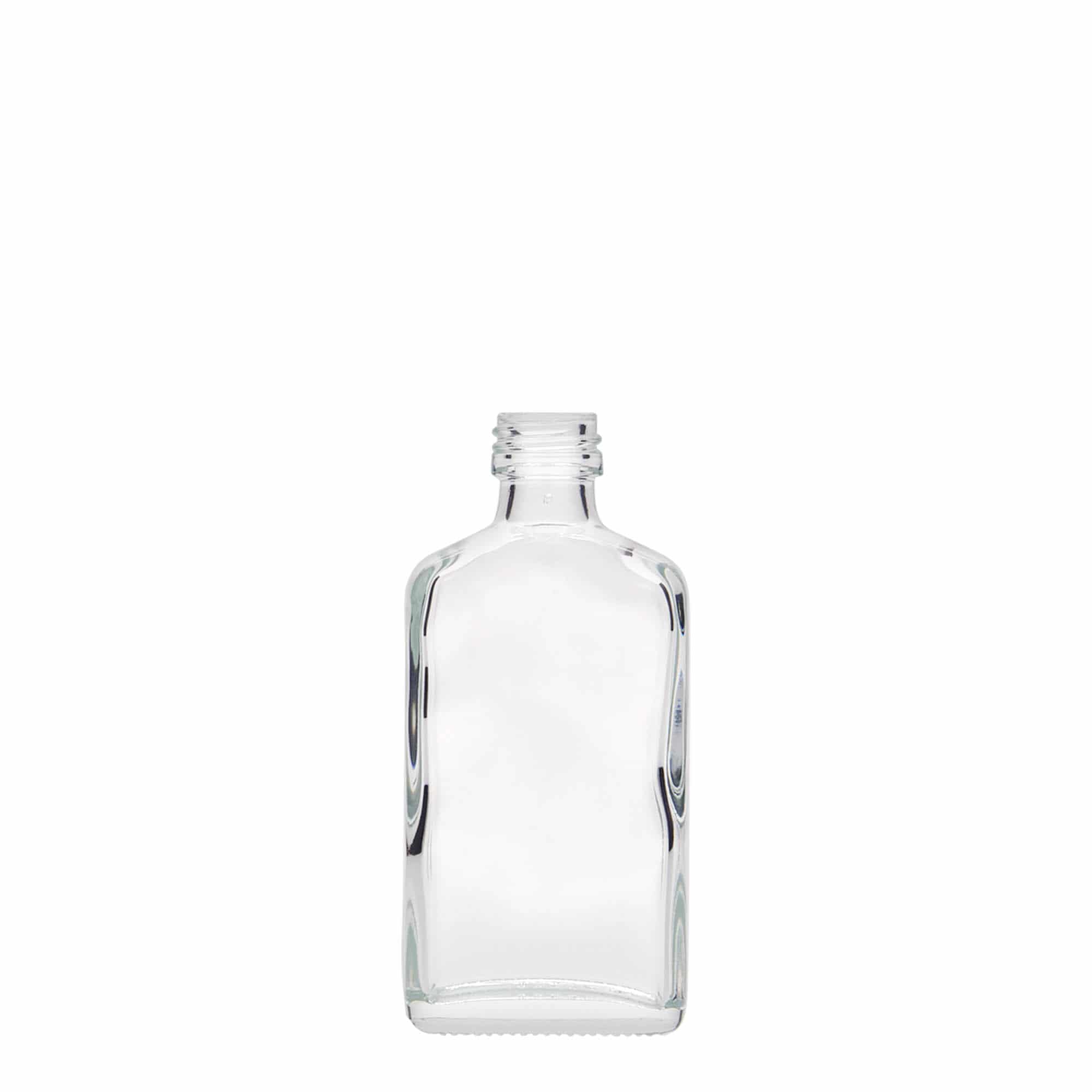 Flasque 50 ml, rectangulaire, verre, bouchage: PP 18