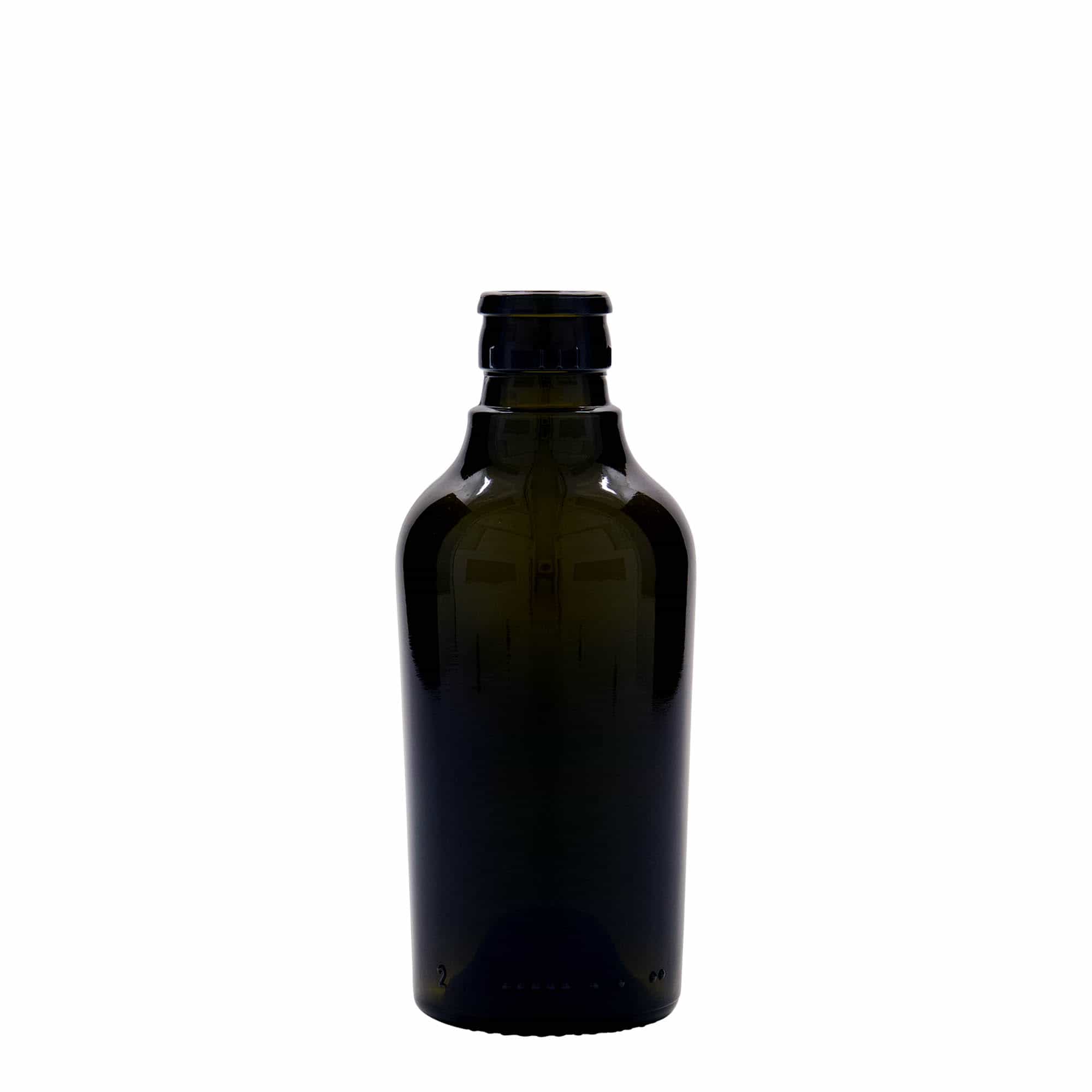 Bouteille de vinaigre / d’huile 250 ml 'Oleum', verre, vert antique, bouchage: DOP