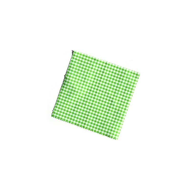 Napperon à carreaux 15x15, carré, tissu, vert tilleul, bouchage: TO58-TO82
