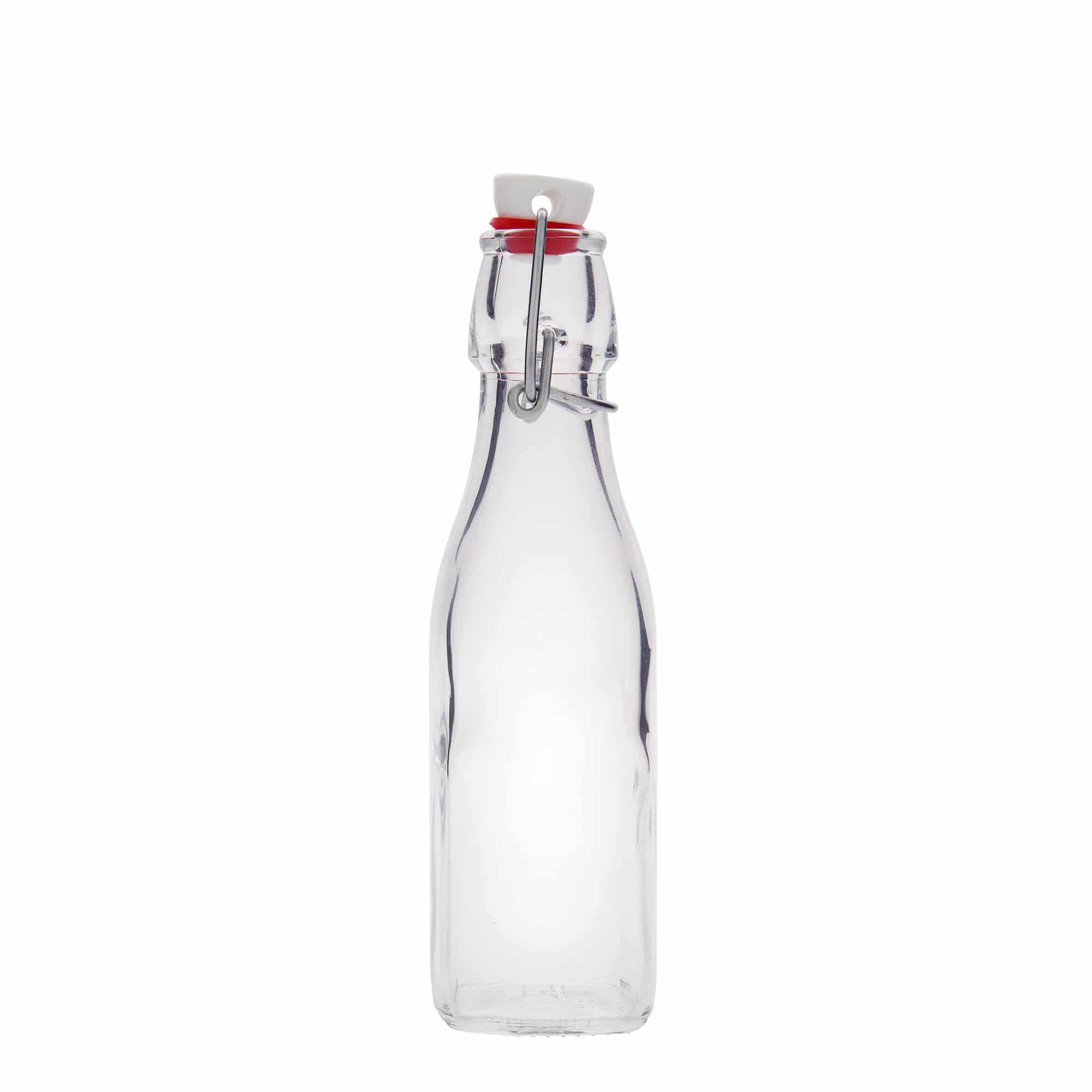 Bouteille en verre 250 ml 'Swing', carrée, bouchage: bouchon mécanique